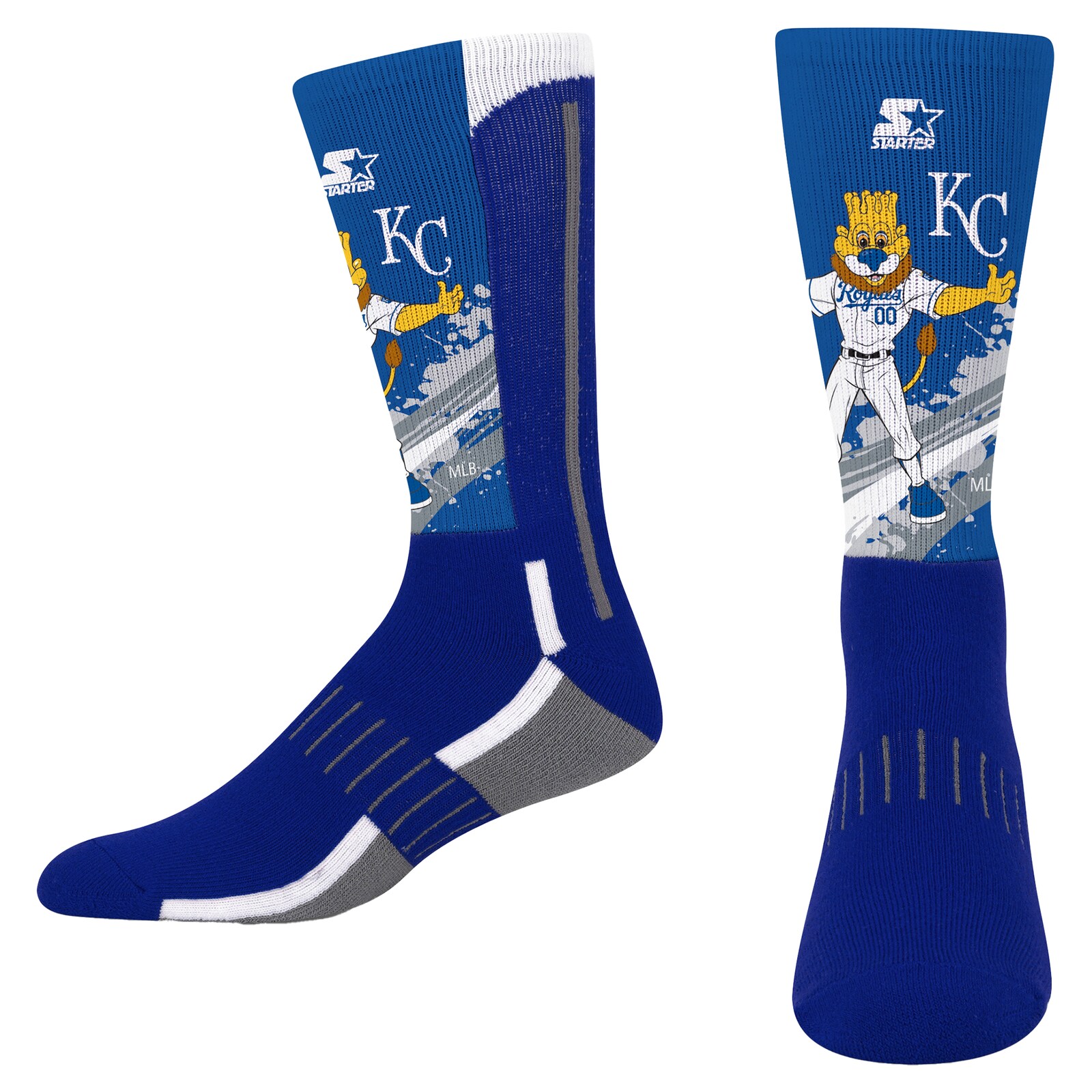 유소년 Kansas City Royals Starter 로열 피넘 마스코트 컬러 스플래시 크루 양말