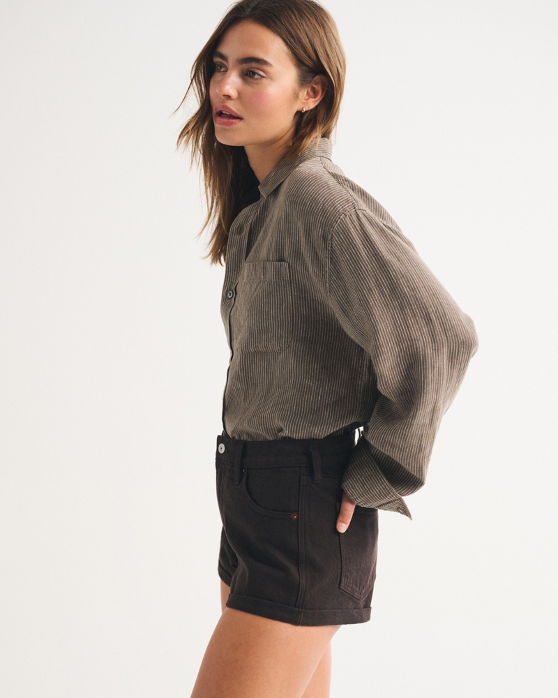 High Rise Denim Micro Short 상세 이미지 4