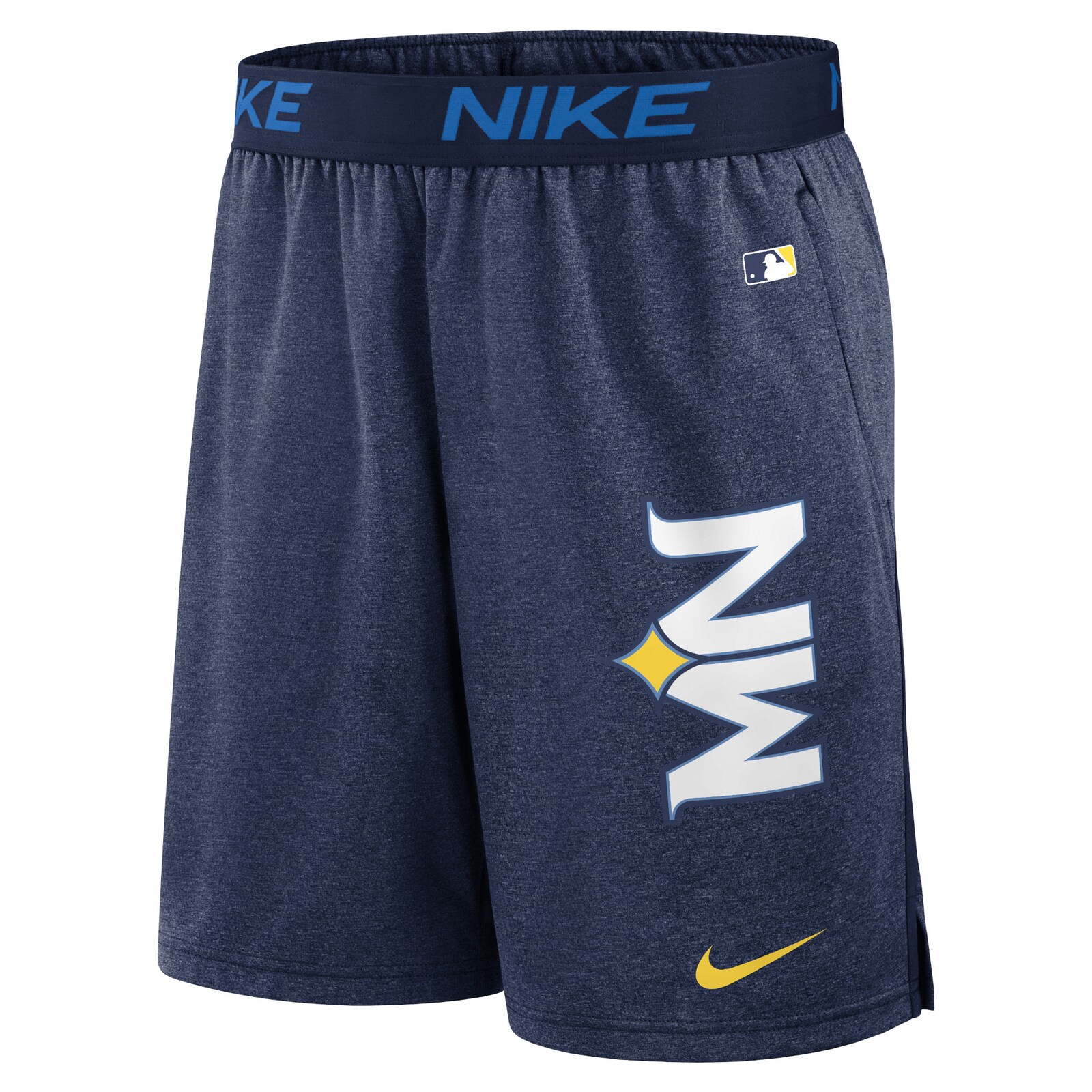 남성용 Minnesota Twins Nike 네이비 2024 City Connect 어센틱 컬렉션 연습용 퍼포먼스 반바지 상세 이미지 3