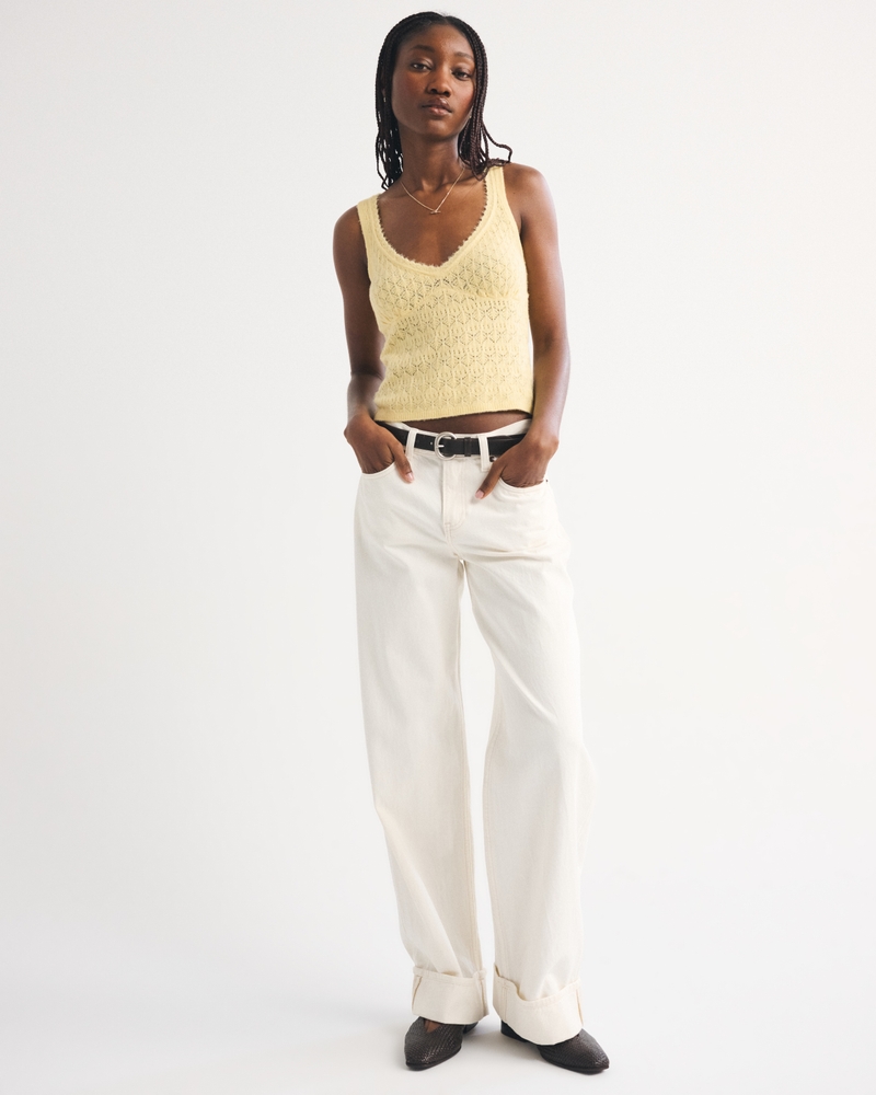 Pointelle-Stitch Sweater Tank 상세 이미지 2