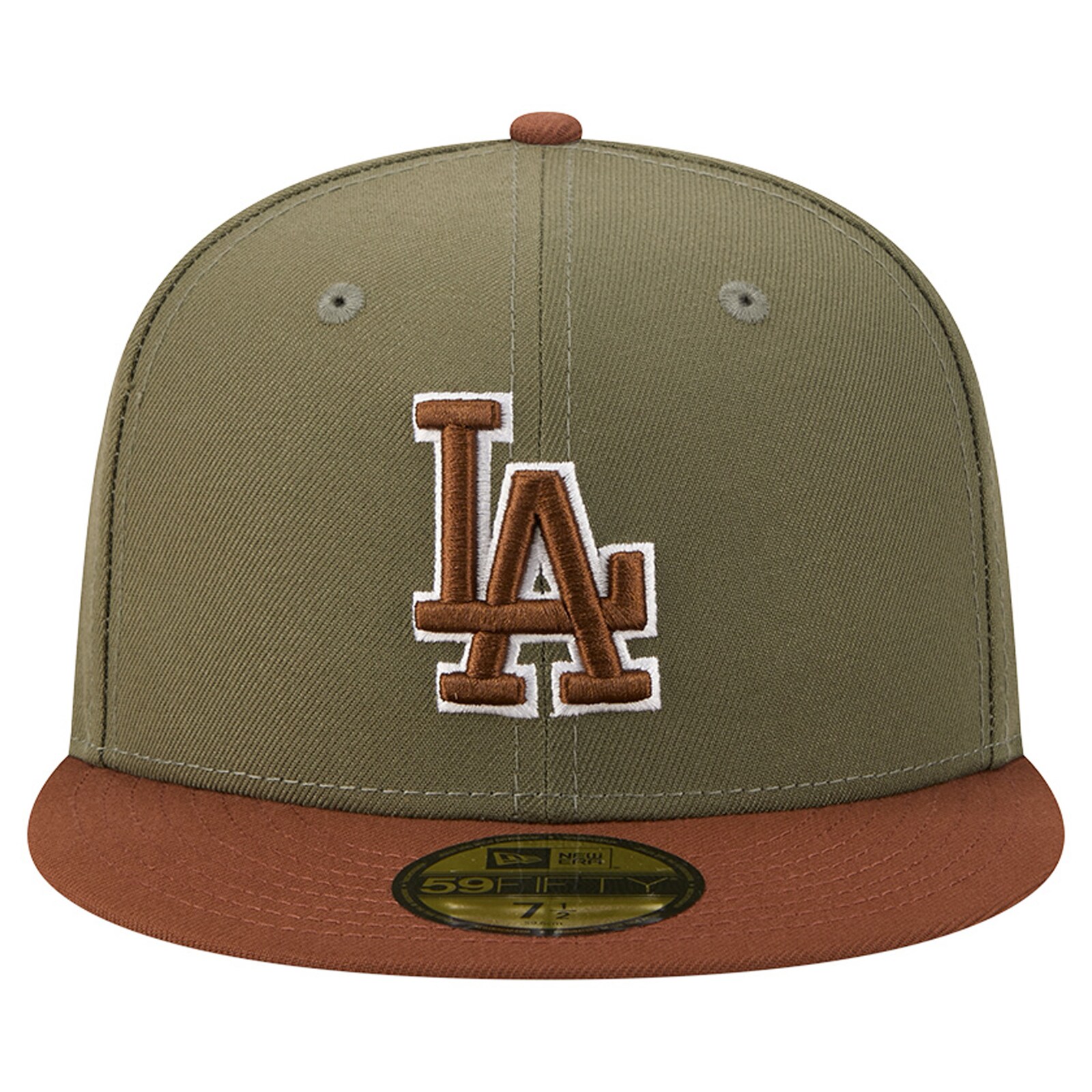 남성용 Los Angeles Dodgers New Era 올리브/브라운 컬러 팩 59FIFTY 피티드 모자 상세 이미지 3