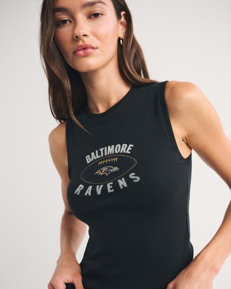 Baltimore Ravens Bra-Free Rib High-Neck Tank 상세 이미지 3