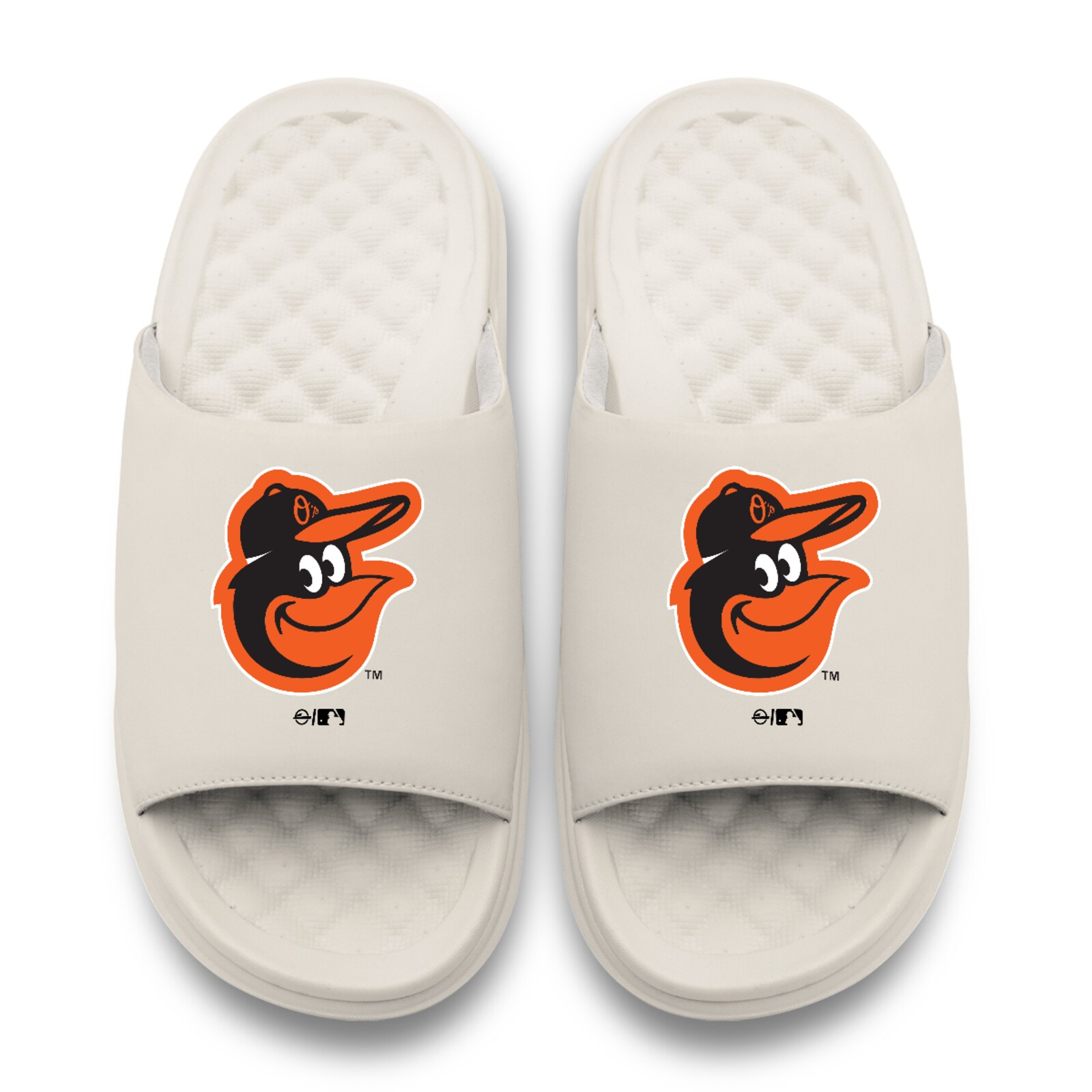남녀공용 Baltimore Orioles ISlide 크림 프라이머리 모티브 슬라이드 샌들 상세 이미지 3
