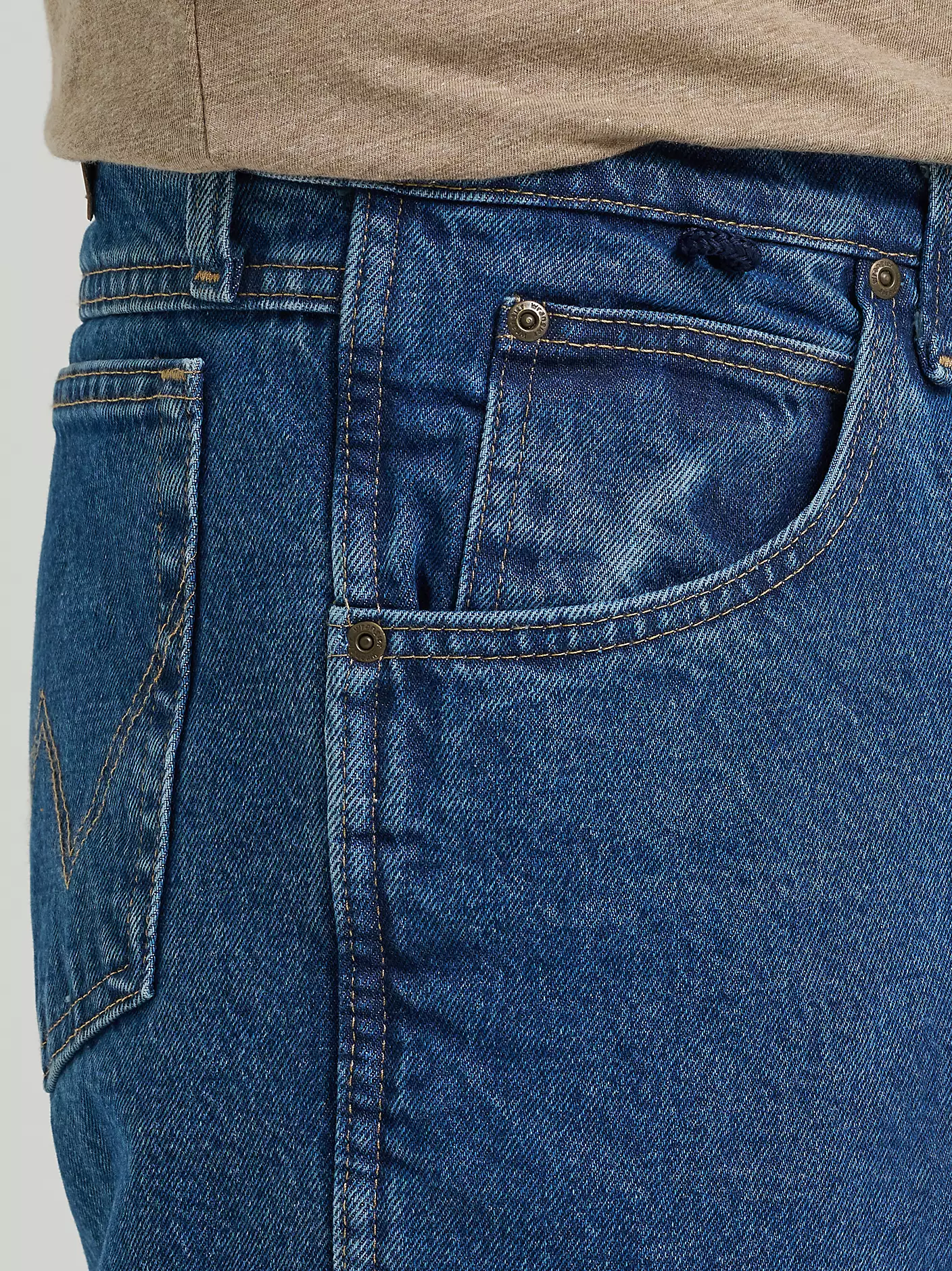 Rugged Wear® 스톤워시 후리스 안감 릴랙스 핏 청바지 상세 이미지 7