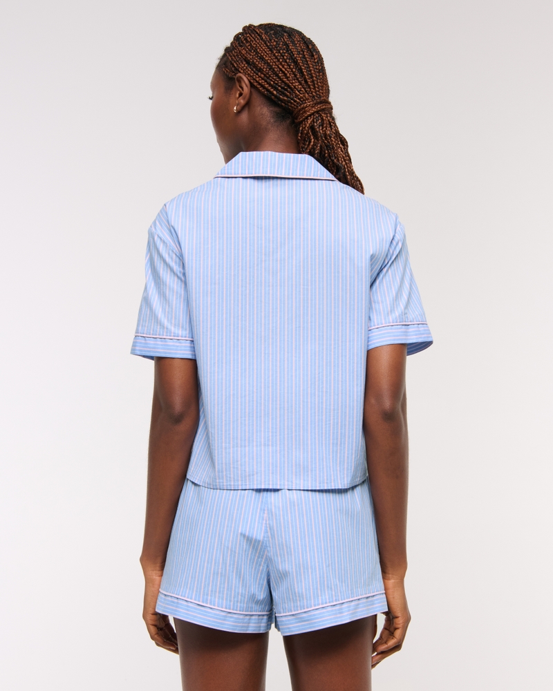 Short-Sleeve Tie-Front Sleep Shirt 상세 이미지 4