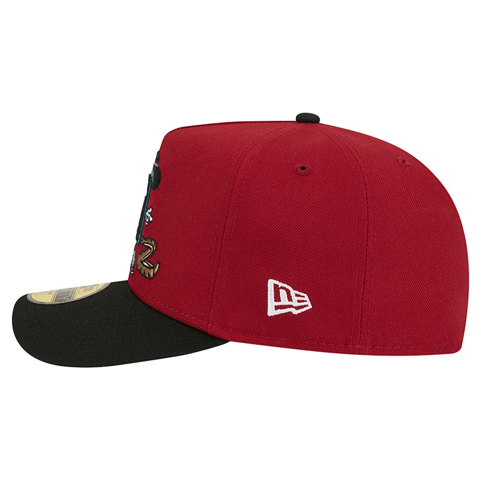 남성용 Arizona Diamondbacks New Era 다크 레드/블랙 카툰 A-프레임 59FIFTY 피티드 모자 상세 이미지 8