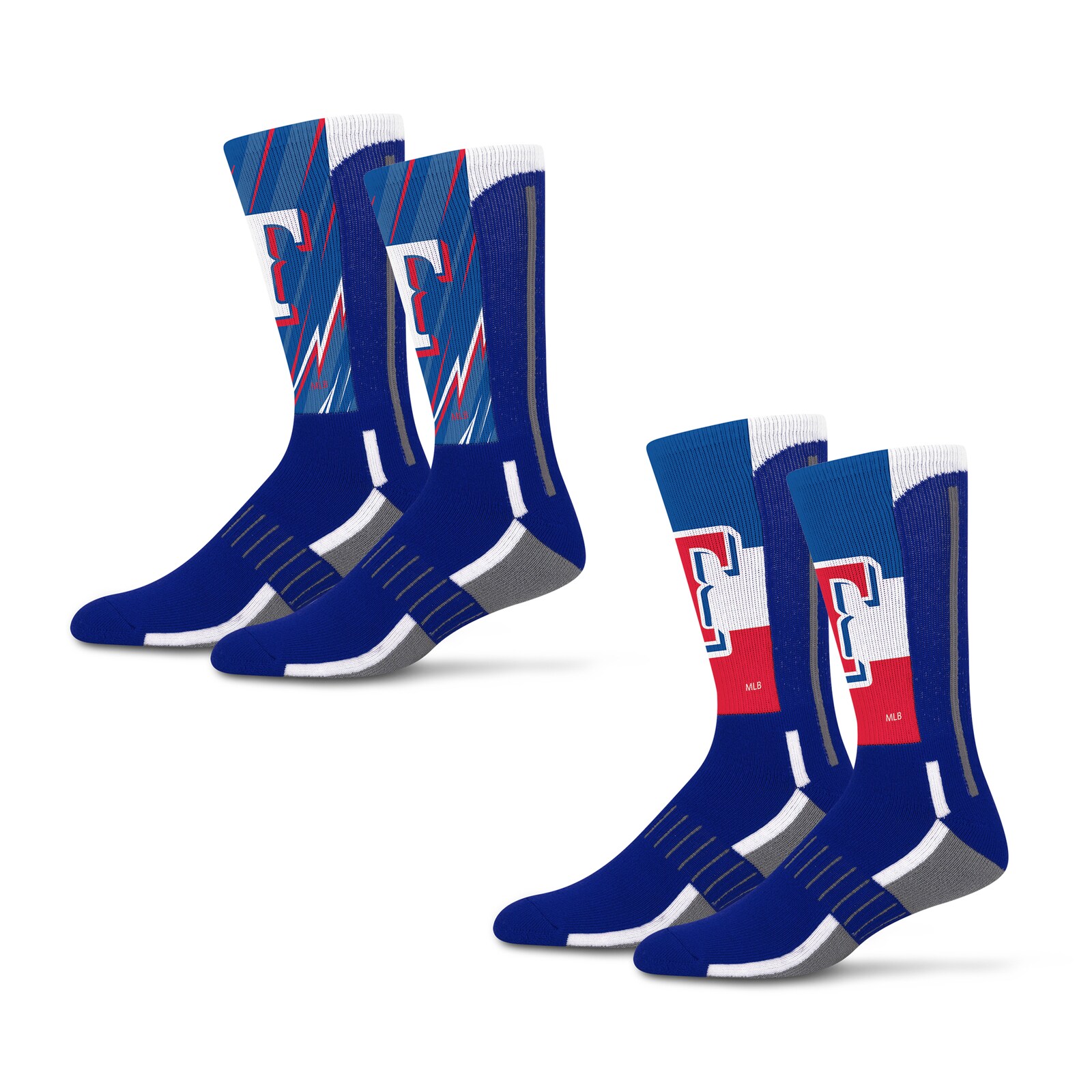 남녀공용 Texas Rangers Starter Big Energy Neo 2팩 크루 양말 세트