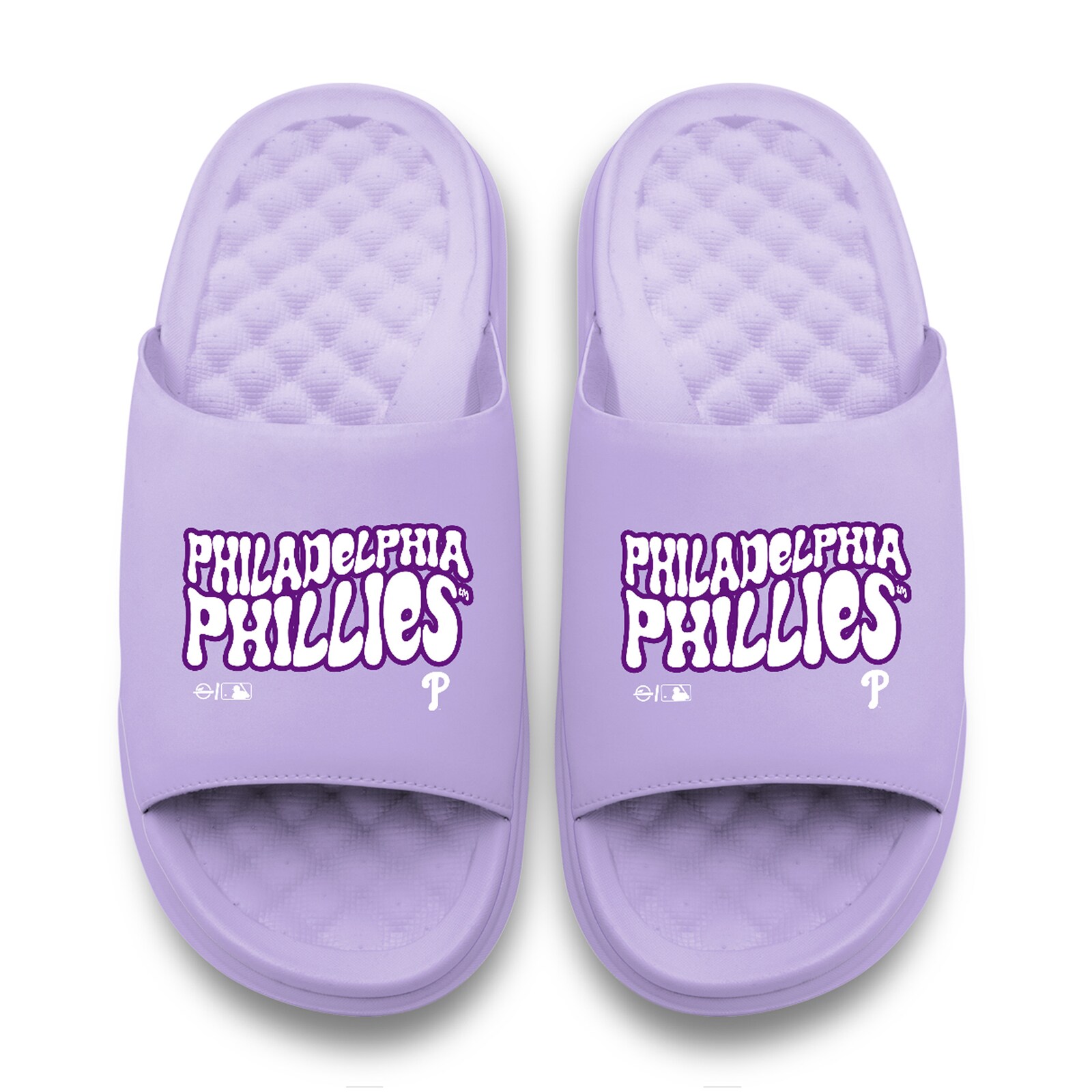 남녀공용 Philadelphia Phillies ISlide 라벤더 버블 레터 Motive 슬라이드 샌들 상세 이미지 2