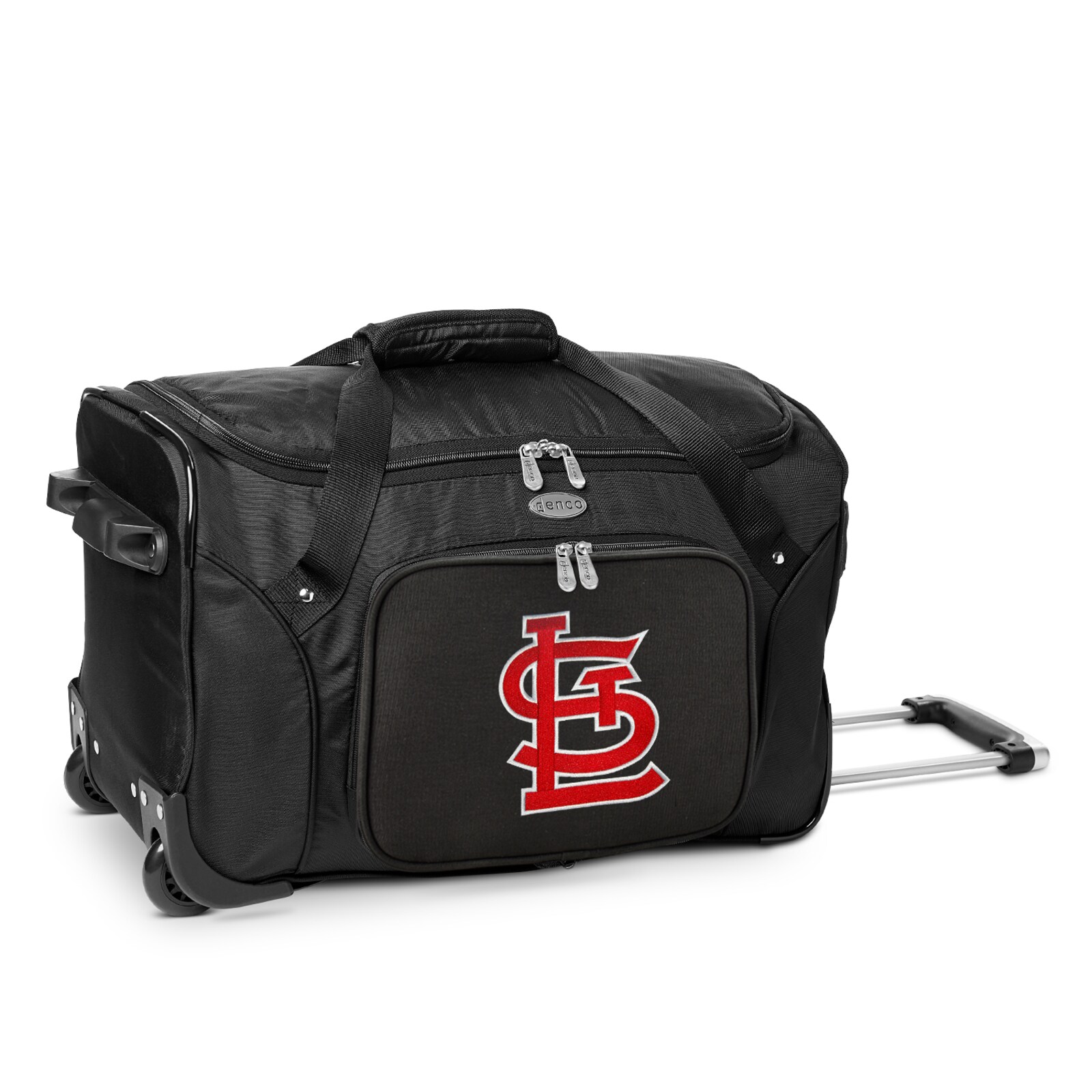 St. Louis Cardinals MOJO 블랙 22인치 2륜 더플백 상세 이미지 2