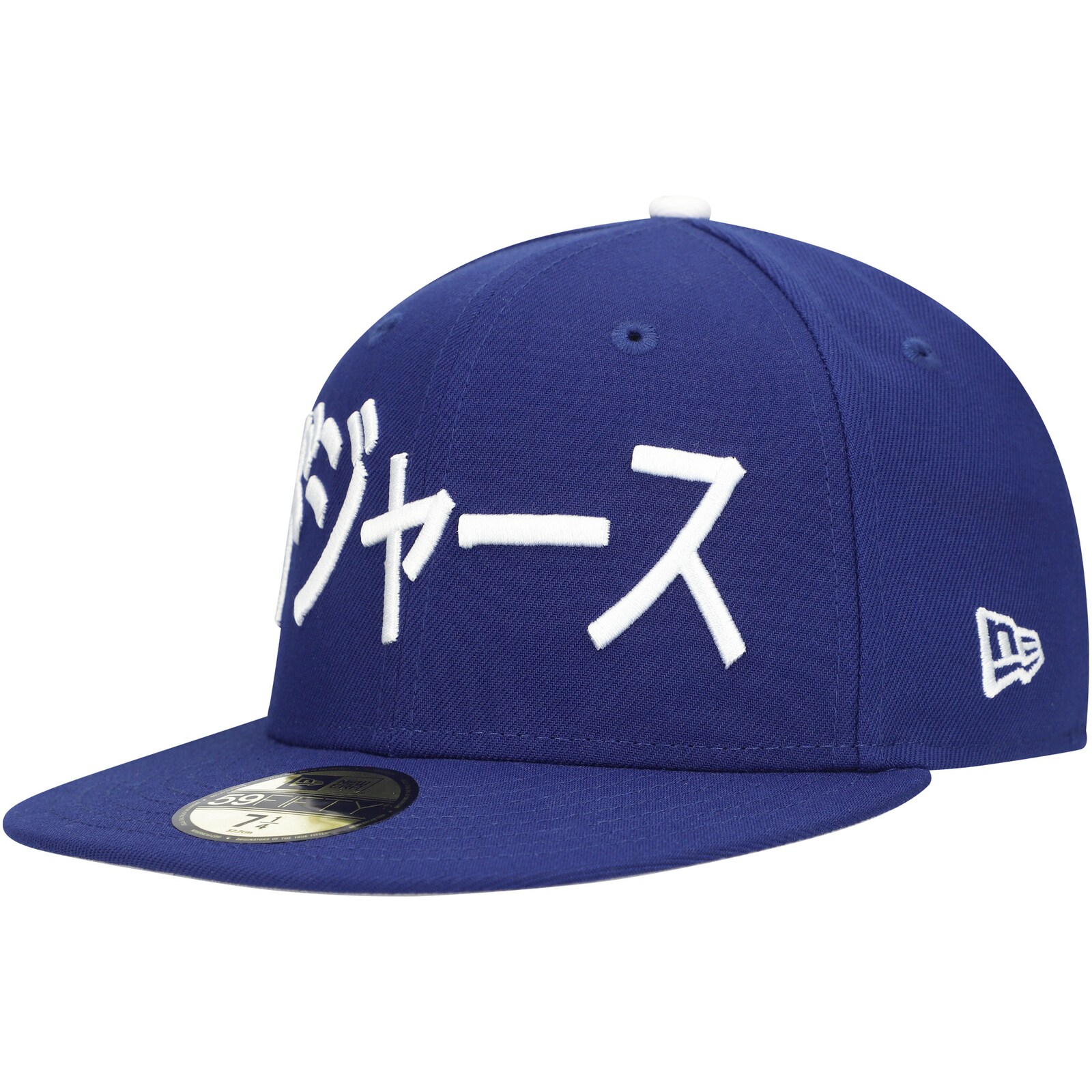 남성용 로스앤젤레스 다저스 New Era 로열 한자 59FIFTY 피티드 모자 상세 이미지 4