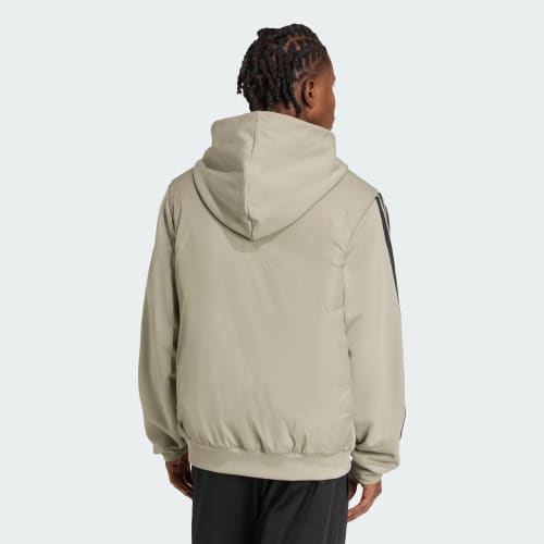 Essentials CLIMAWARM 3-Stripes Insulated Hooded Hybrid Jacket 상세 이미지 2