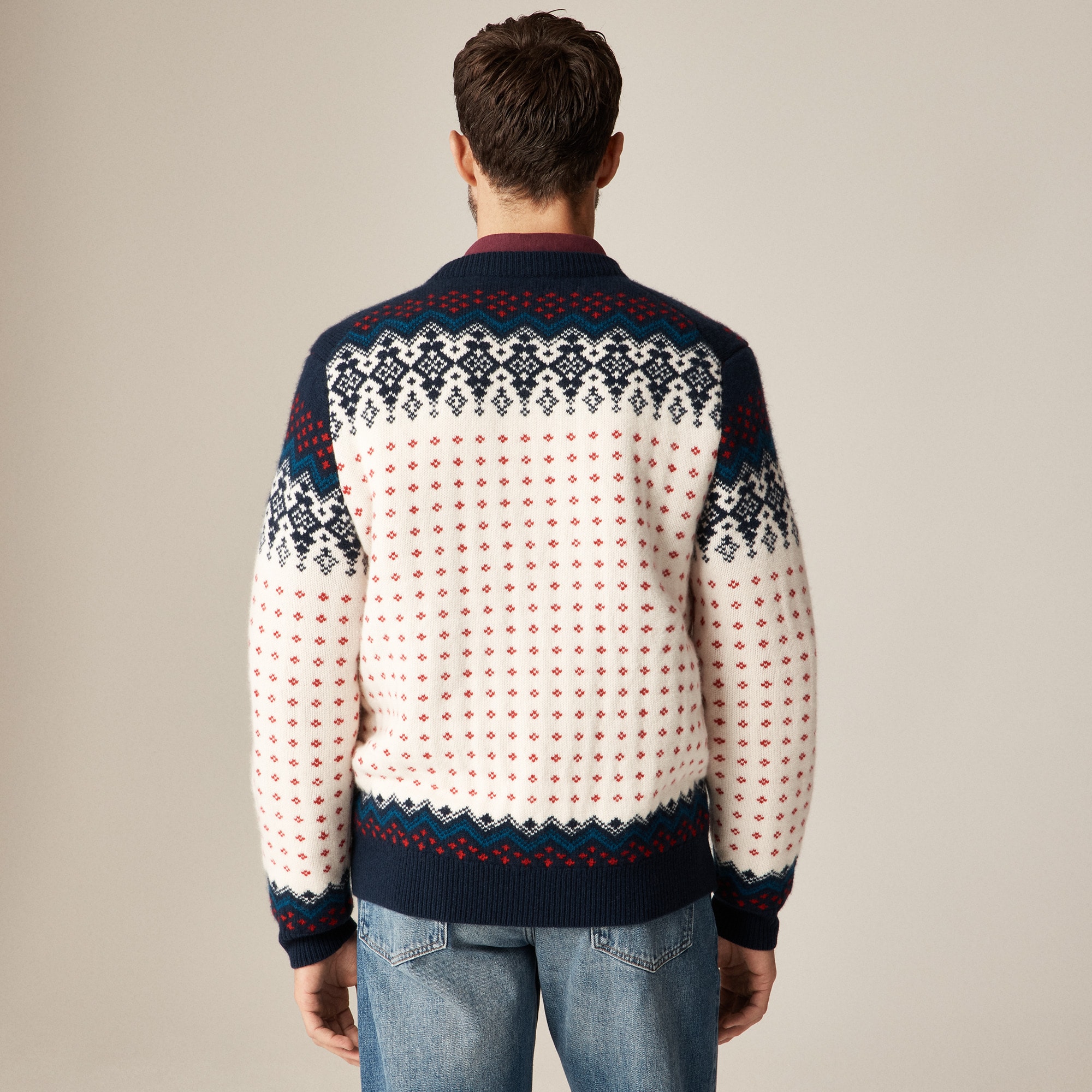 Fair Isle cardigan in lambswool 상세 이미지 6