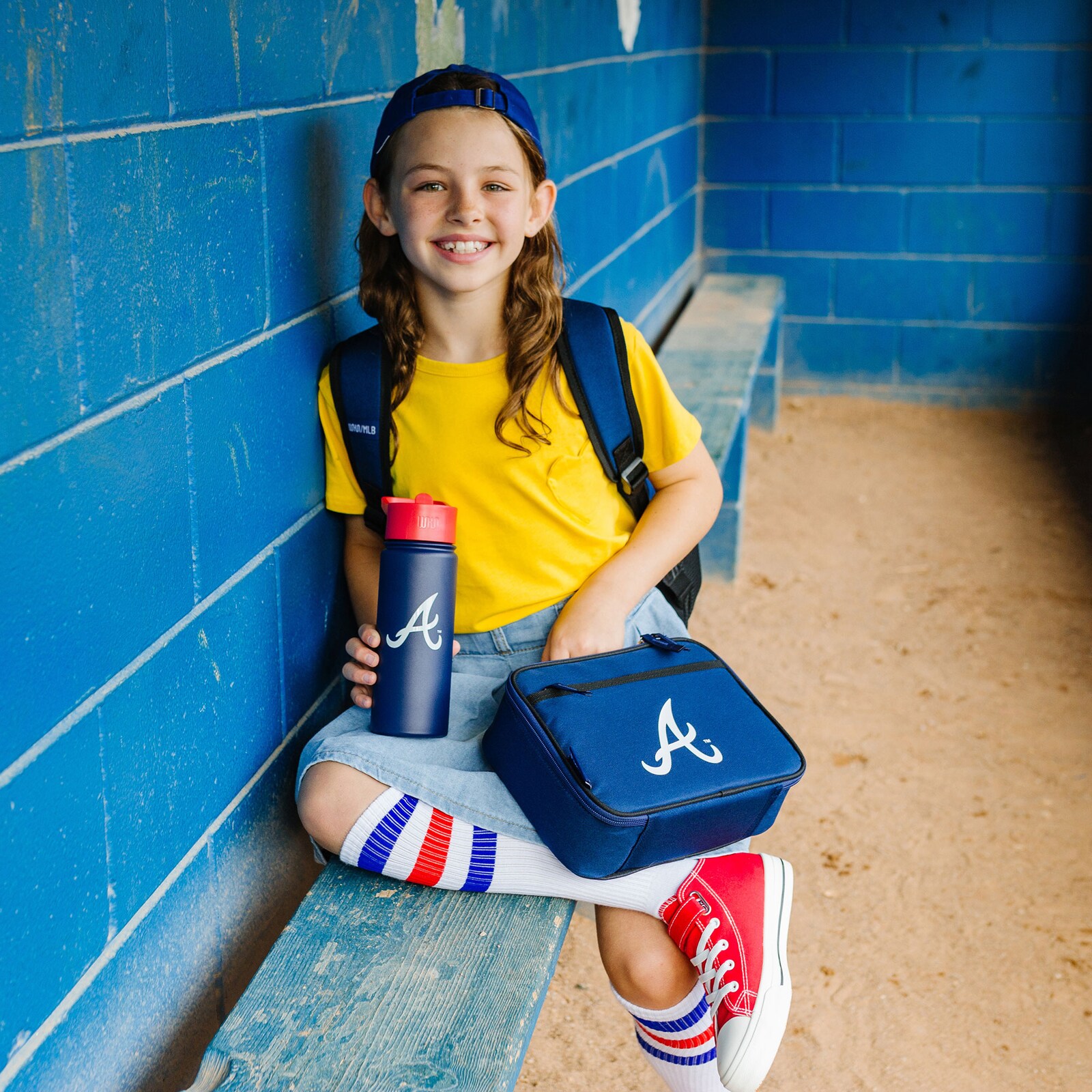 Atlanta Braves Wildkin 18oz. 물병 & 런치박스 세트 상세 이미지 3
