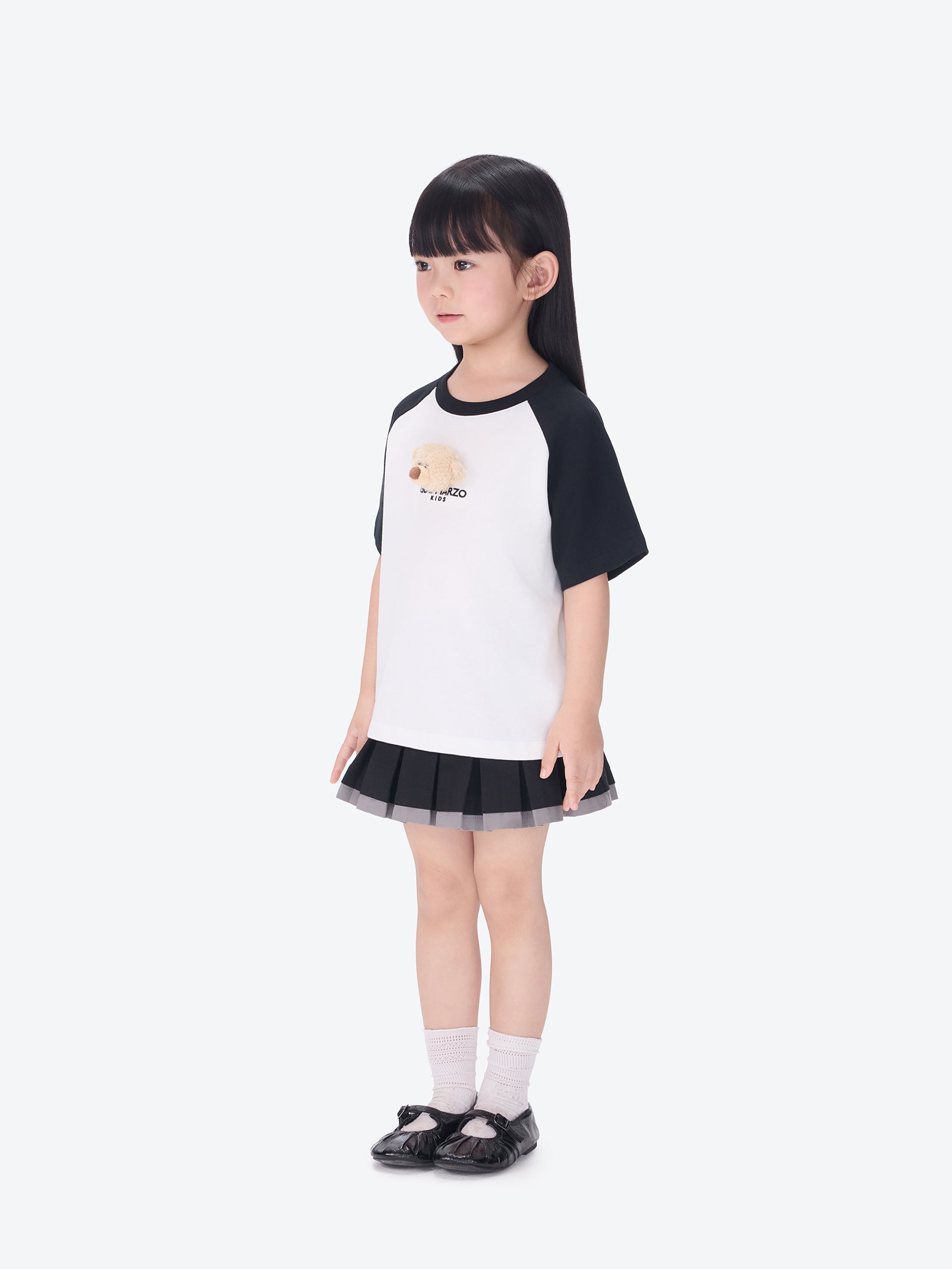 BabyBear 래글런 티셔츠 블랙 상세 이미지 3