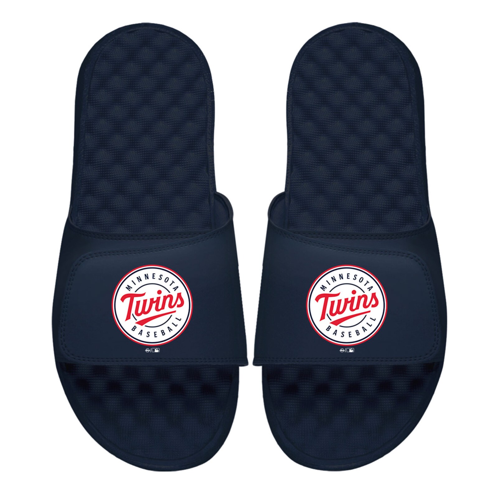 남성용 Minnesota Twins ISlide 네이비 Alternate Logo 슬라이드 샌들