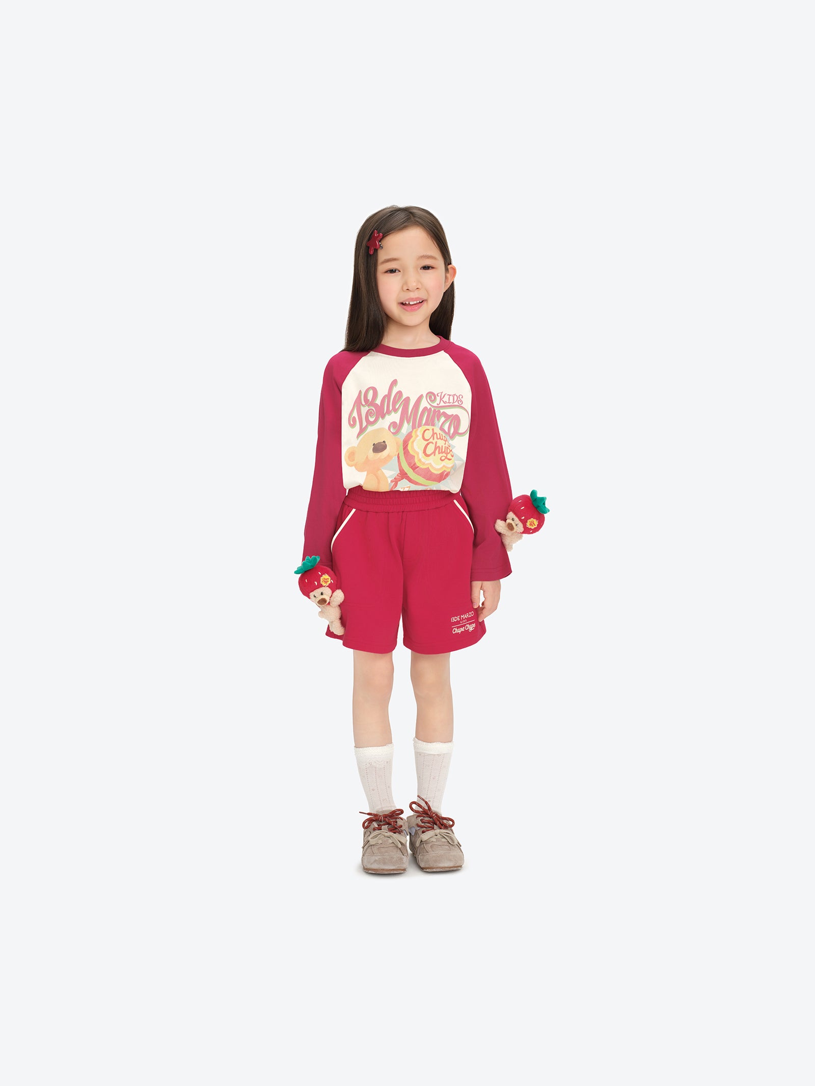 BabyBear 롤리팝 5부 쇼츠 레드 상세 이미지 2