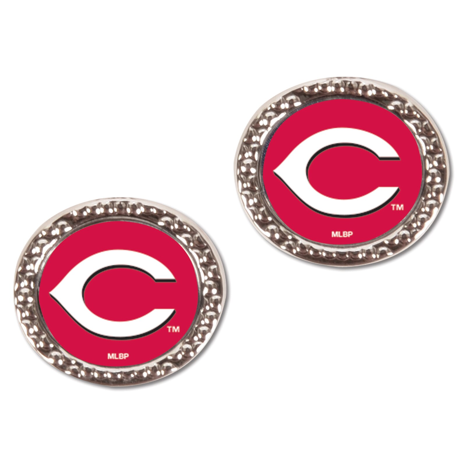 여성용 Cincinnati Reds WinCraft 로고 라운드형 포스트 귀걸이 상세 이미지 2