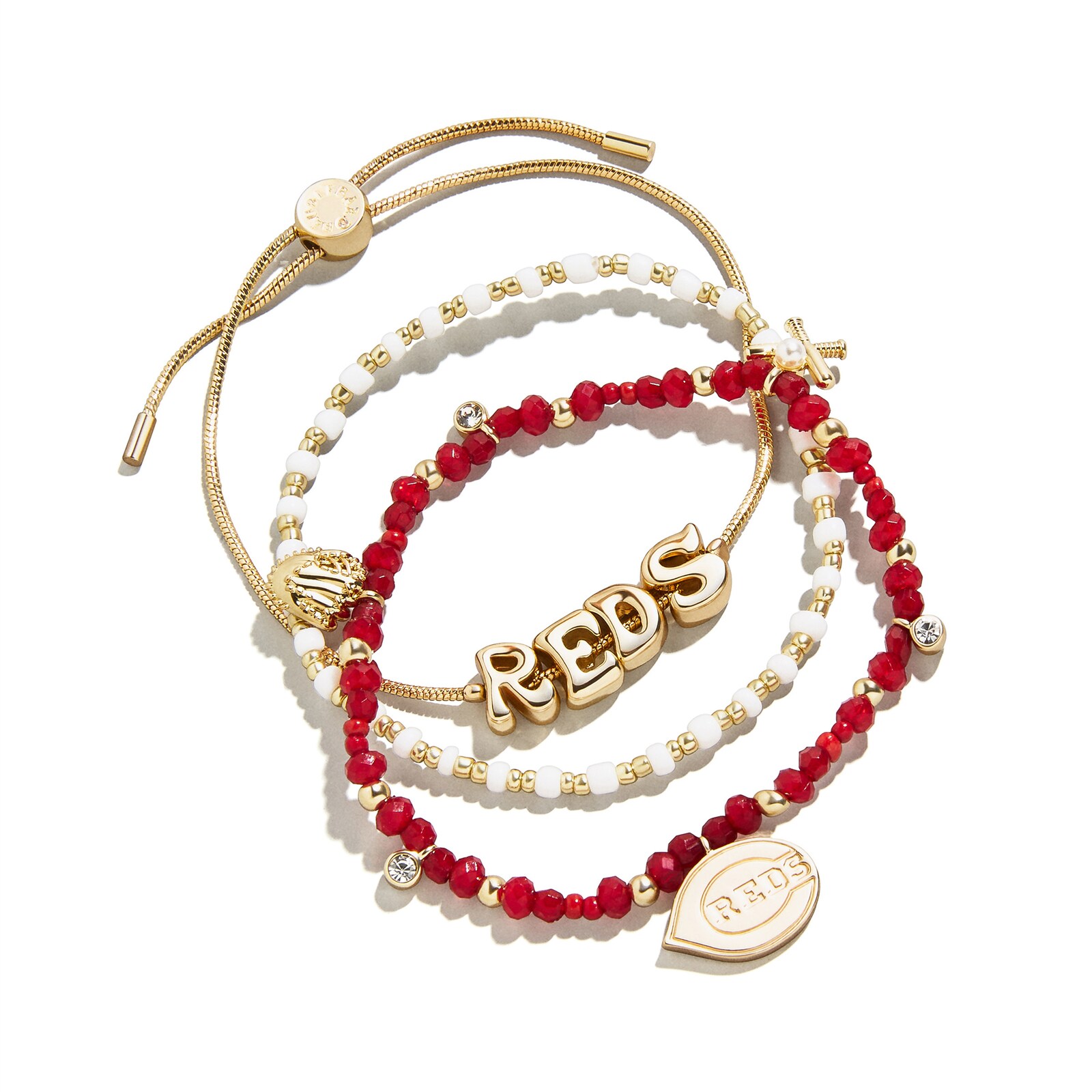 Cincinnati Reds BaubleBar 3종 브레이슬릿 세트