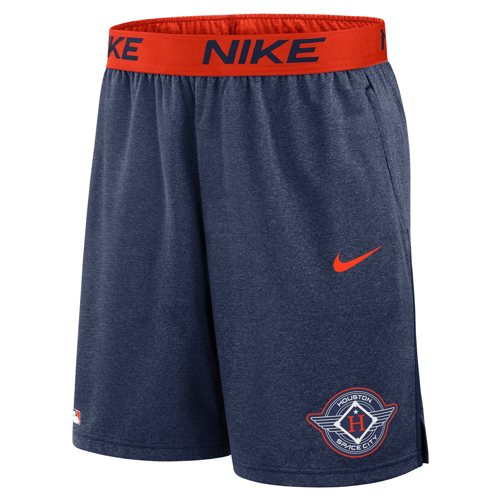 남성용 Houston Astros Nike 네이비/오렌지 2025 City Connect Authentic Collection 니트 쇼츠 상세 이미지 3