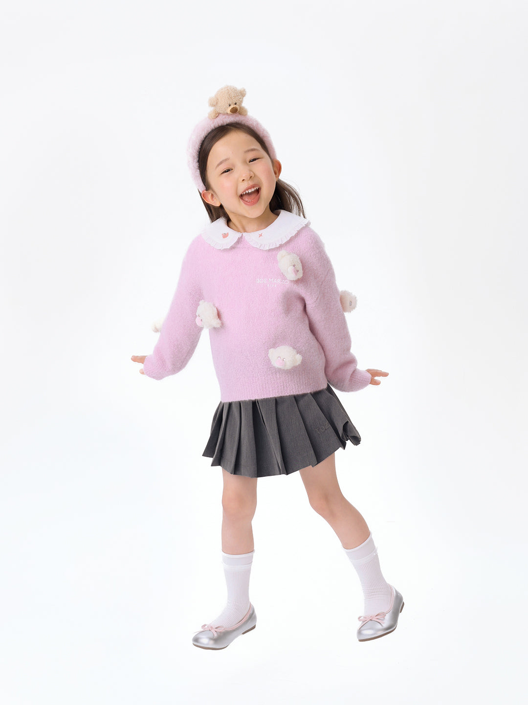 베이비베어 올오버 스웨터 핑크 상세 이미지 3