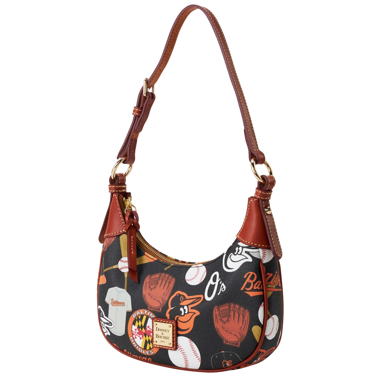 Baltimore Orioles Dooney & Bourke Luca 가죽 호보 백 상세 이미지 3