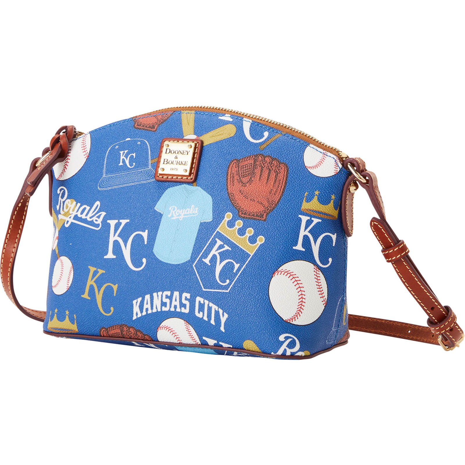 여성용 Kansas City Royals Dooney & Bourke Game Day Suki 크로스바디 백 상세 이미지 3