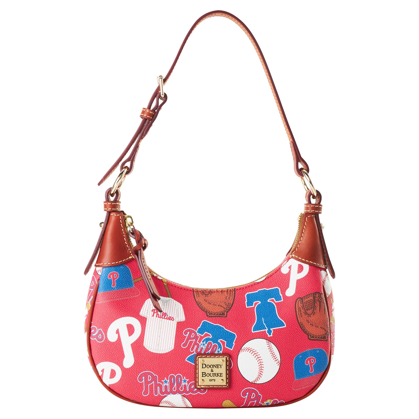 Philadelphia Phillies Dooney & Bourke Luca 가죽 호보 백 상세 이미지 2