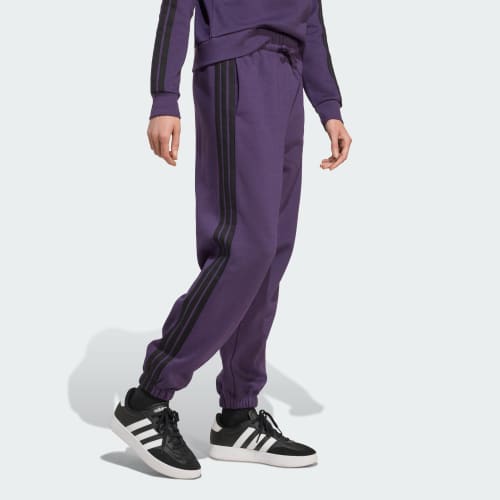 Essentials 3-Stripes Fleece Loose-Fit Pants 상세 이미지 3