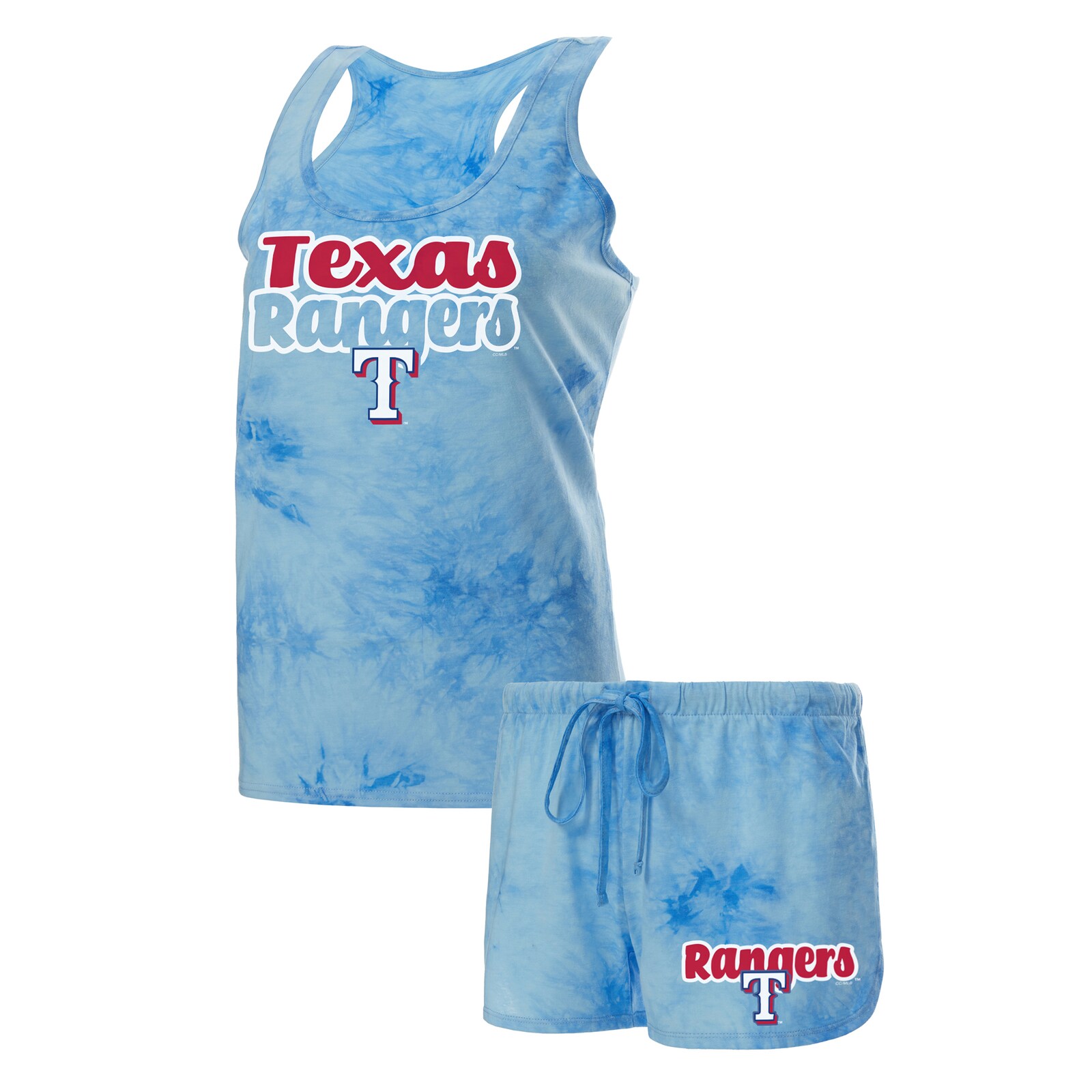 여성용 Texas Rangers Concepts Sport 로열 Billboard 레이서백 탱크톱 & 쇼츠 세트