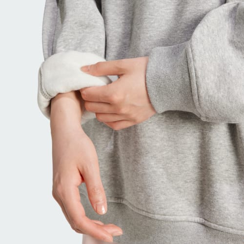 Essentials Fleece Long Oversized Crew Sweatshirt 상세 이미지 6