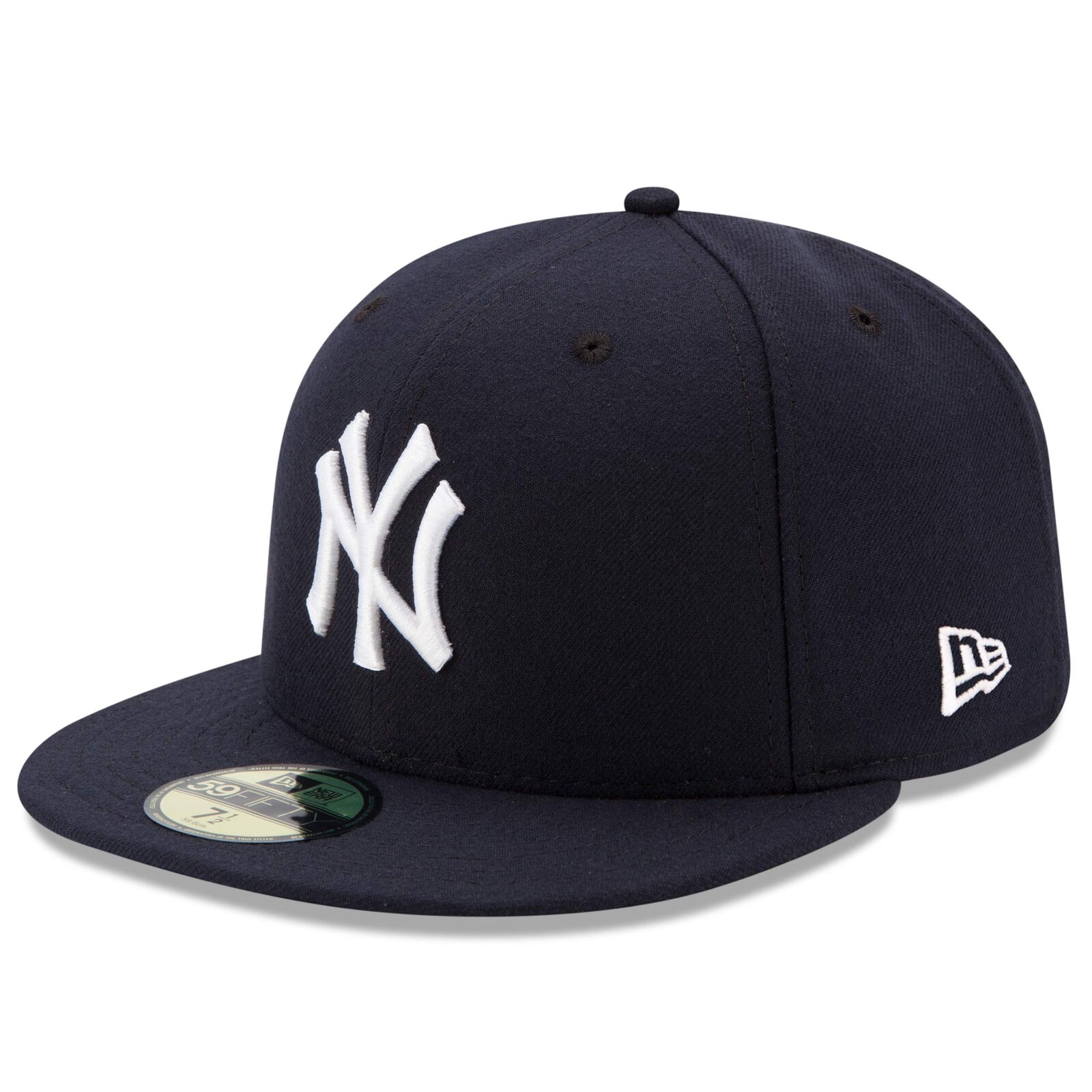 남성용 뉴욕 양키스 New Era 네이비 게임 어센틱 컬렉션 온필드 59FIFTY 피티드 모자