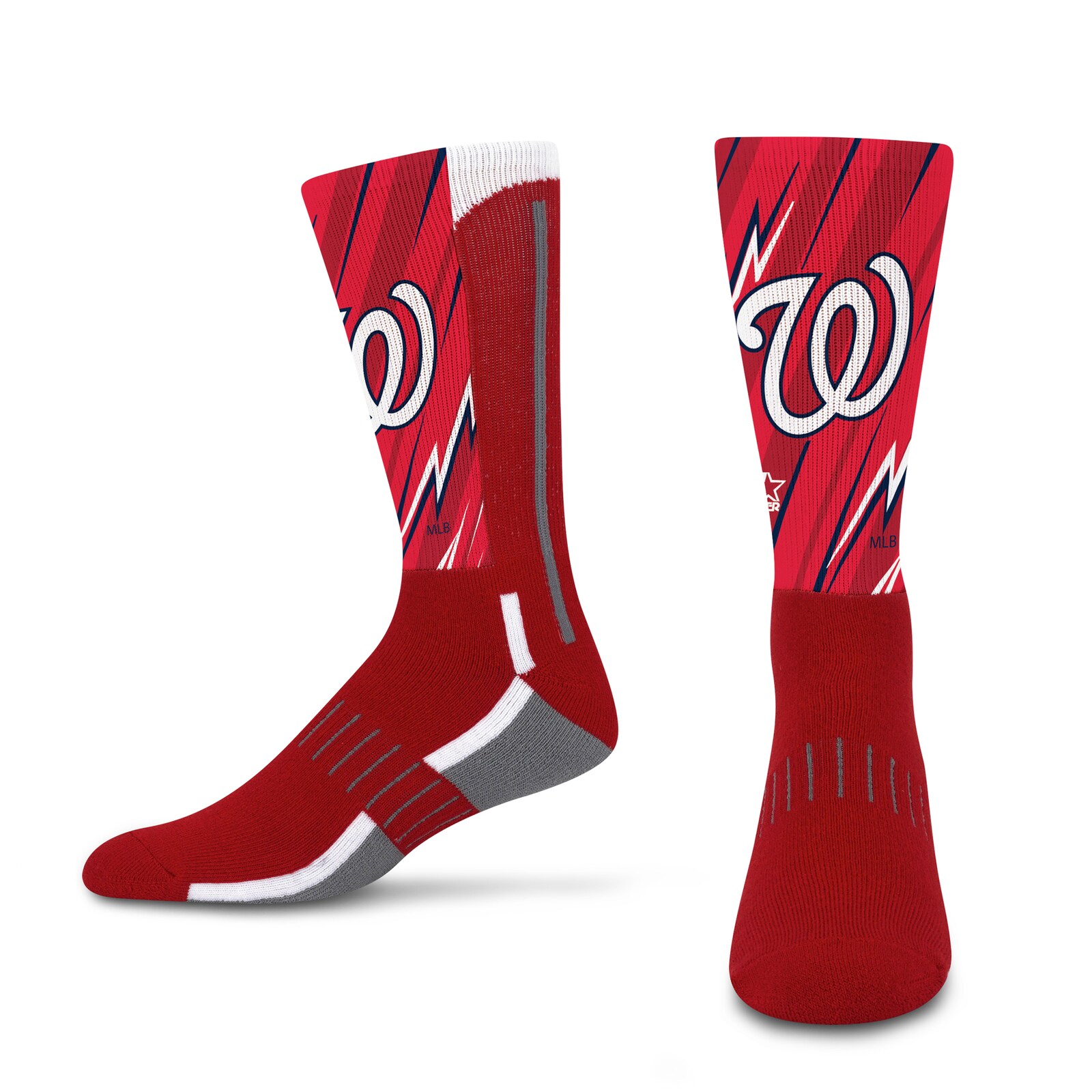 남녀공용 Washington Nationals Starter Big Energy Neo 크루 양말 2팩 세트 상세 이미지 4