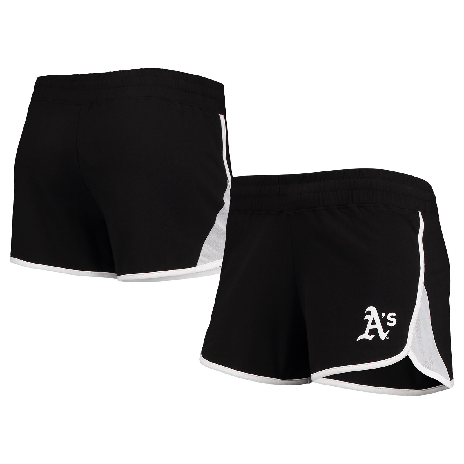 여성용 Athletics New Era 블랙 스트레치 프렌치 테리 쇼츠 상세 이미지 2
