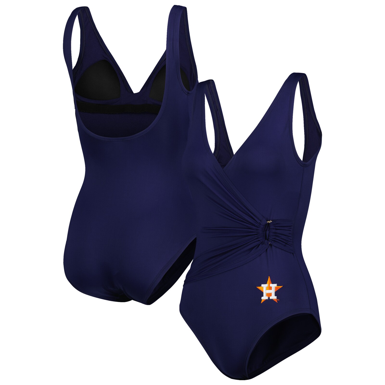 여성용 Houston Astros Tommy Bahama 네이비 Pearl Clara 원피스 수영복