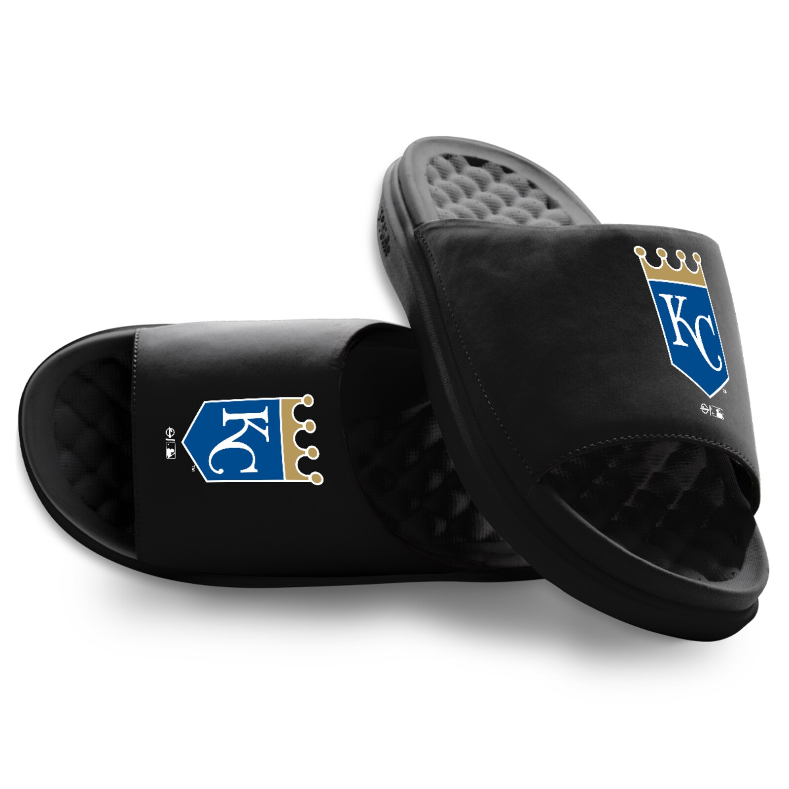 유니섹스 Kansas City Royals ISlide 블랙 Primary Motive 슬라이드 샌들 상세 이미지 2