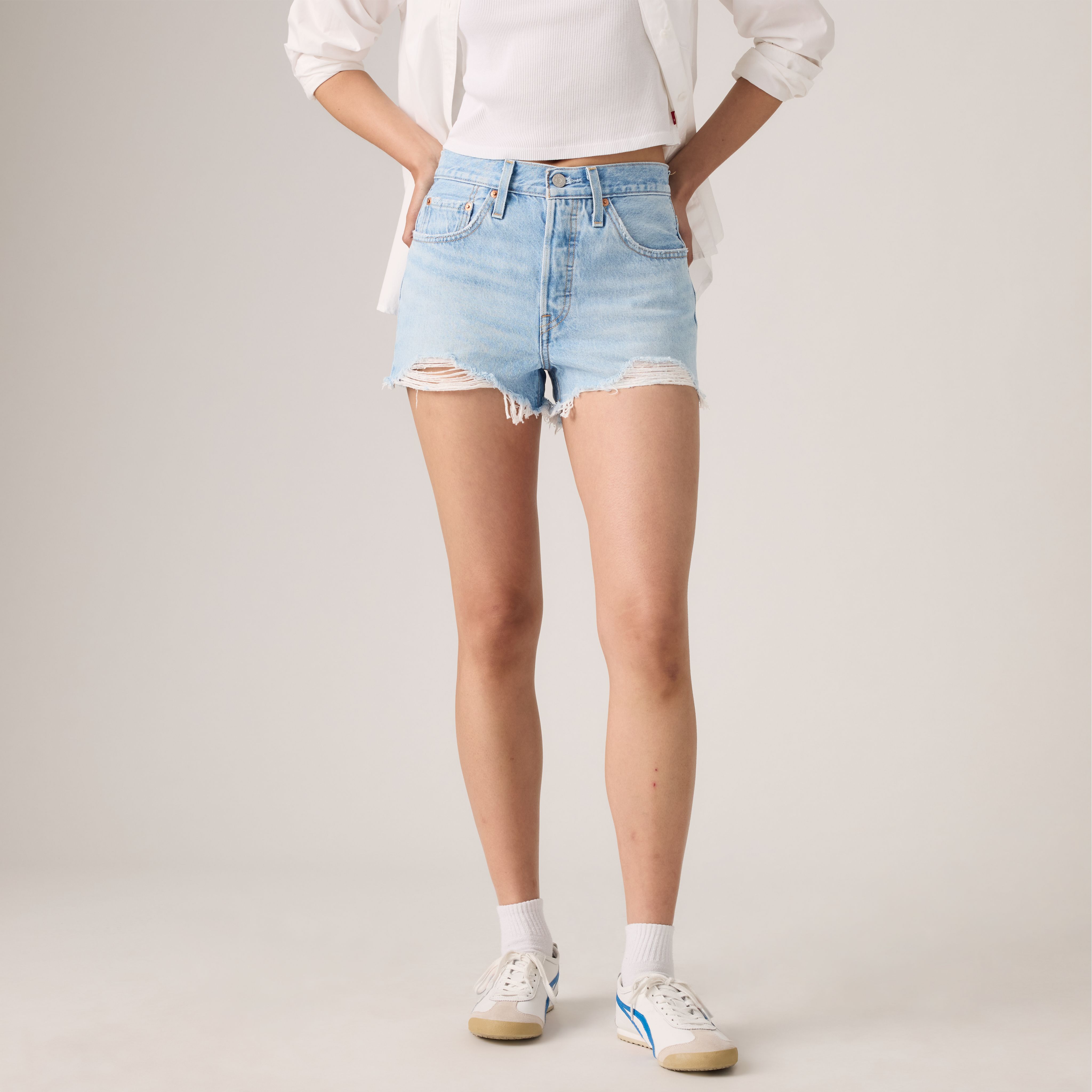 501® 오리지널 핏 하이라이즈 여성용 반바지 상세 이미지 2