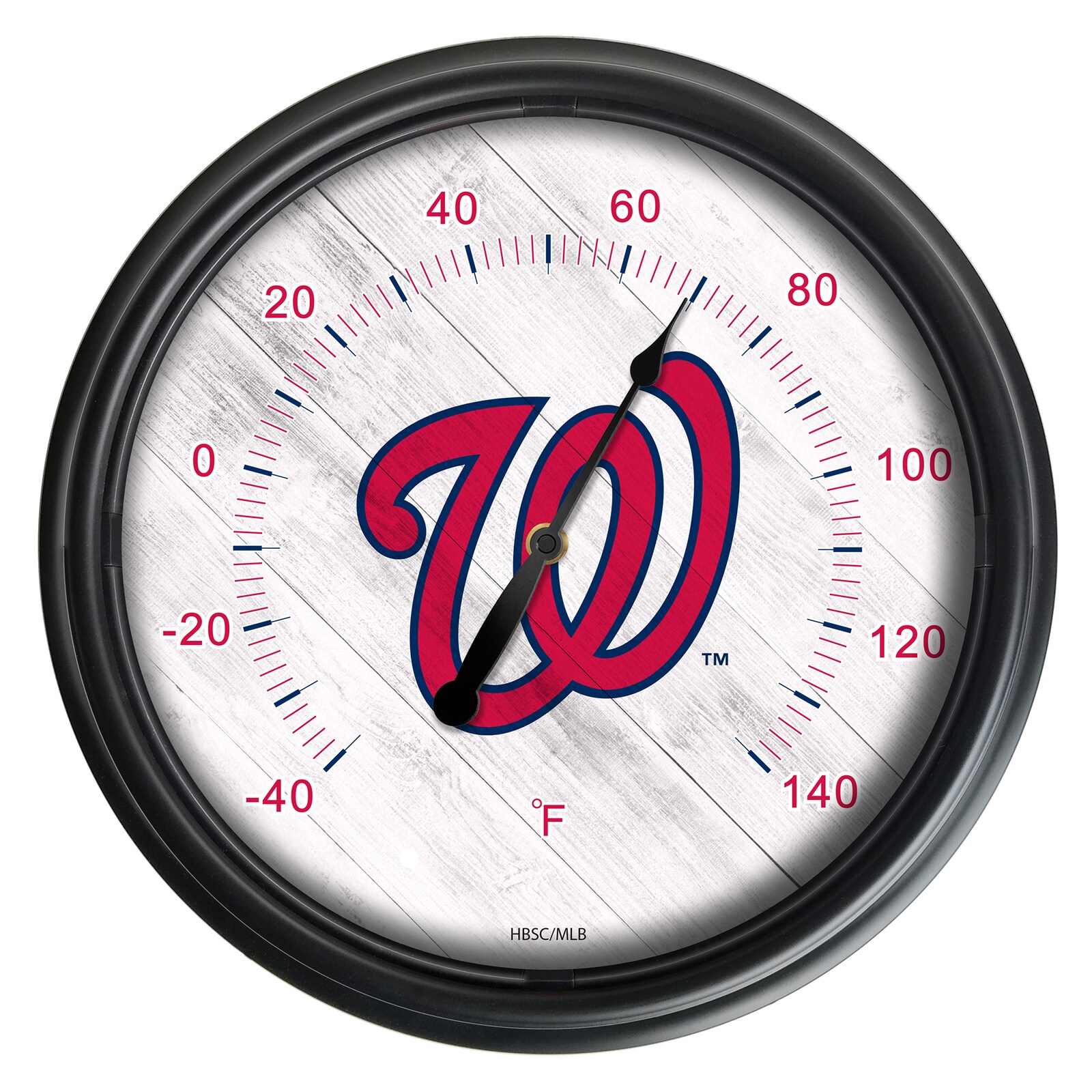 Washington Nationals 블랙 실내외 겸용 LED 온도계