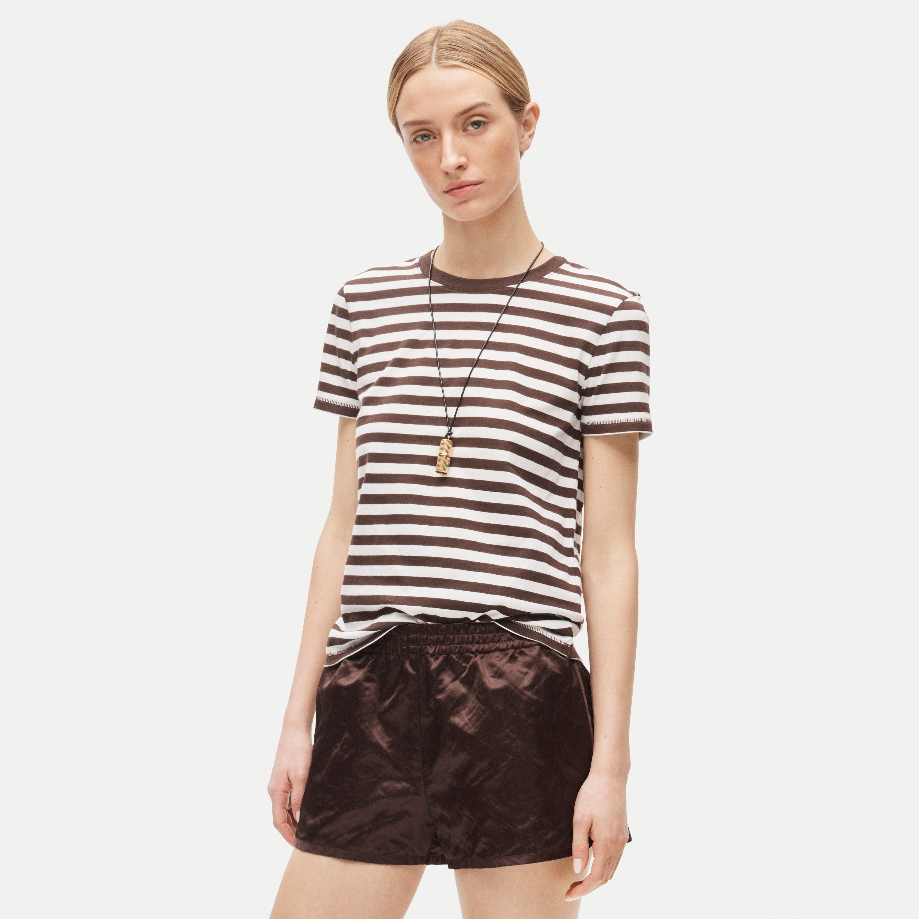 Vintage jersey classic-fit crewneck T-shirt in stripe 상세 이미지 2