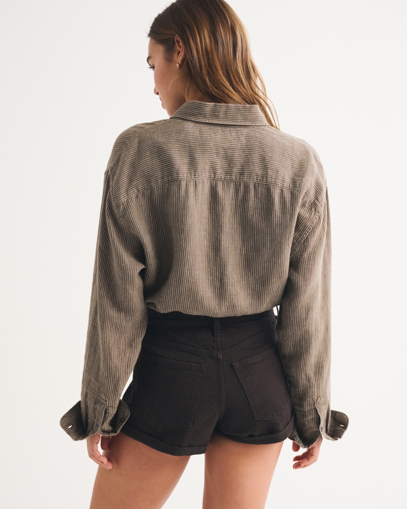 High Rise Denim Micro Short 상세 이미지 5