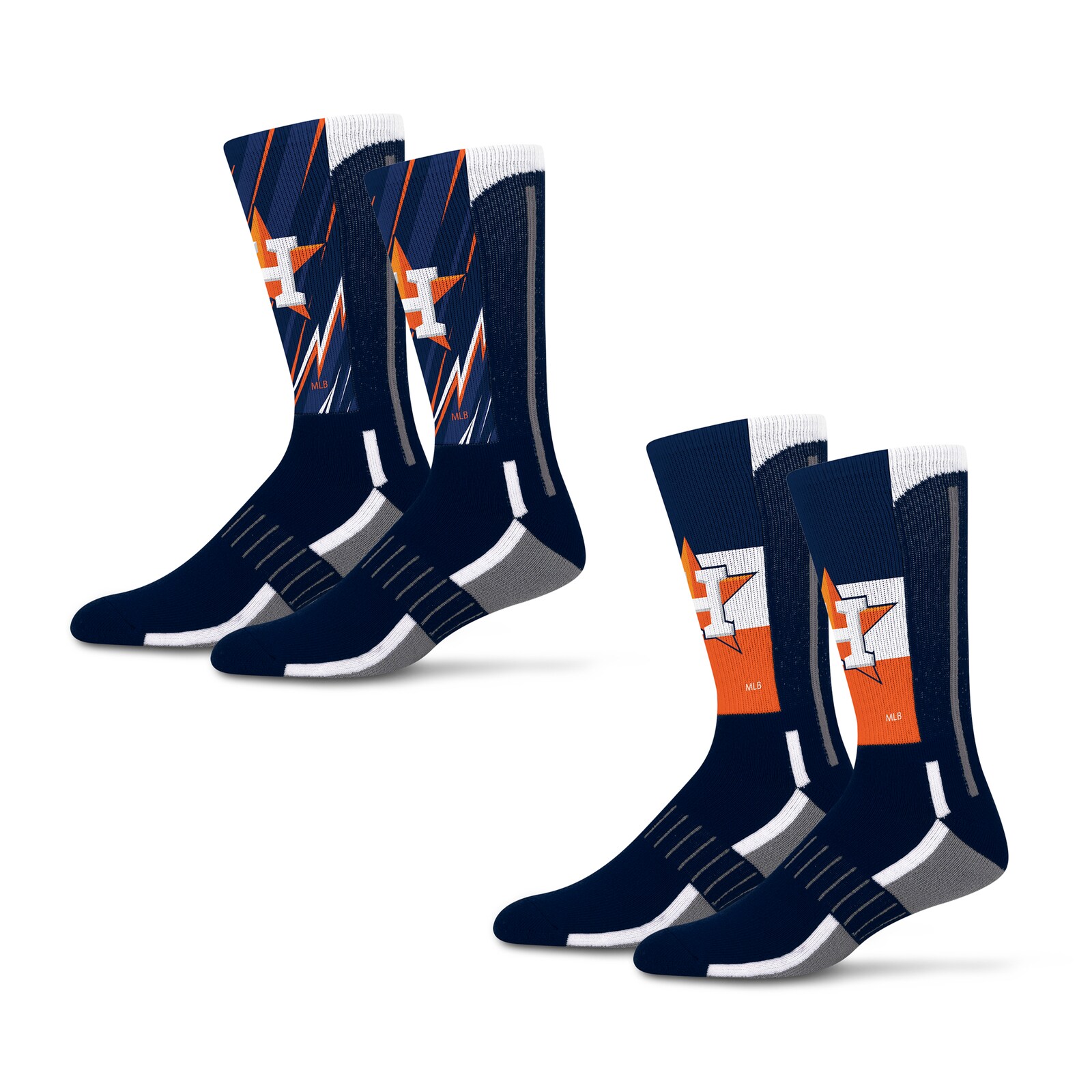 남녀공용 Houston Astros Starter Big Energy Neo 2팩 크루 양말 세트