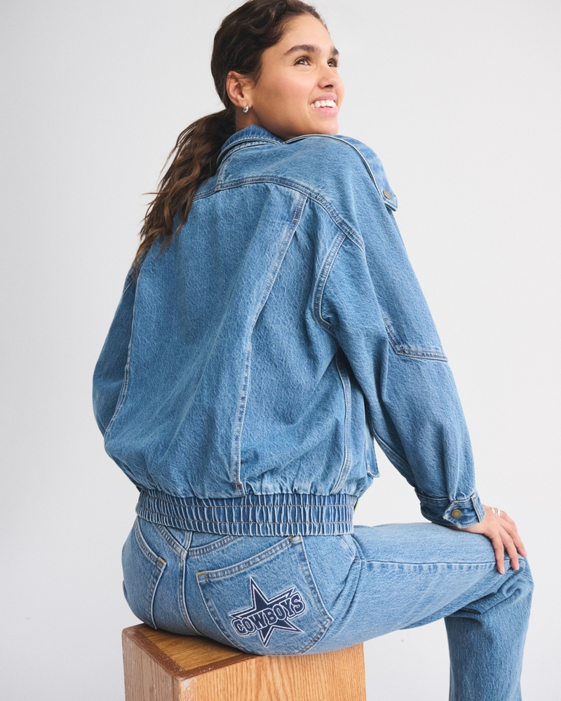 High Rise 90s Relaxed Dallas Cowboys Embroidered Jean 상세 이미지 7