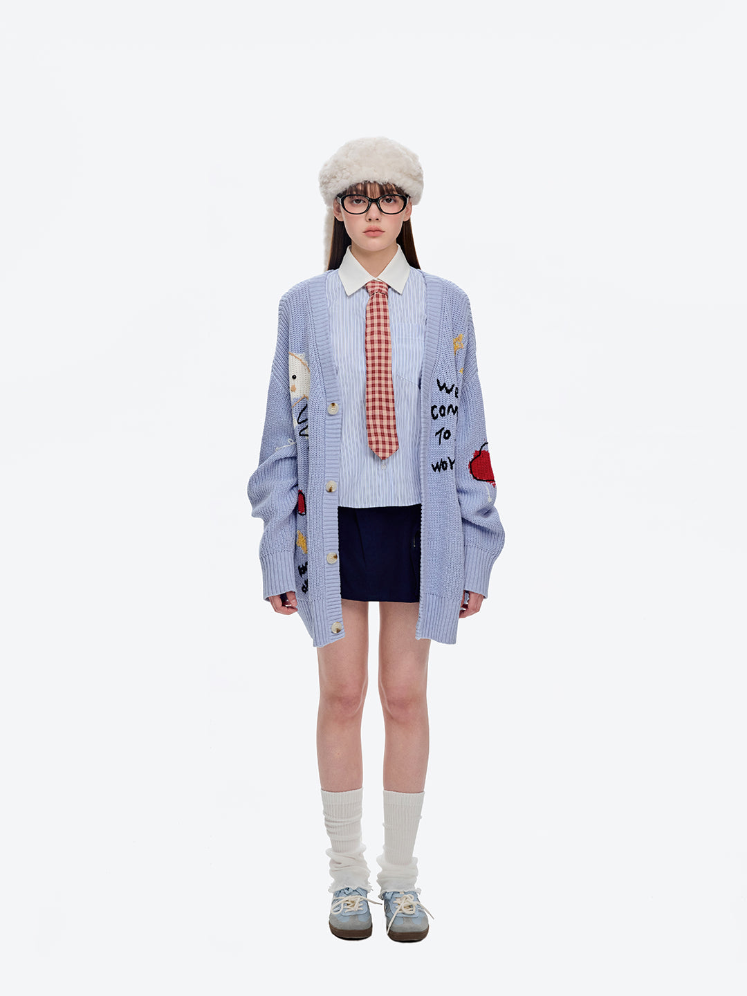 Doozoo 베레모 모자 화이트 상세 이미지 2