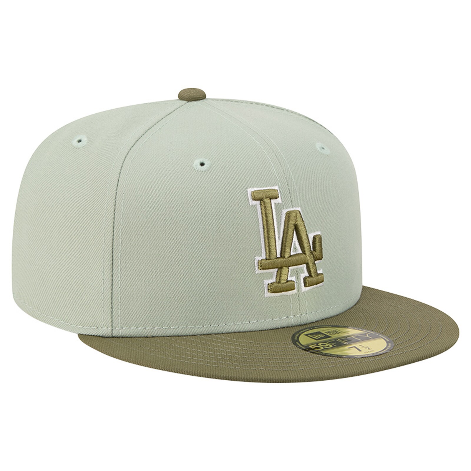남성용 Los Angeles Dodgers New Era 그린/올리브 컬러 팩 59FIFTY 피티드 모자 상세 이미지 3