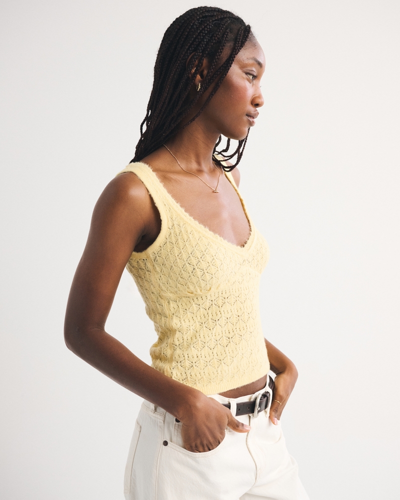 Pointelle-Stitch Sweater Tank 상세 이미지 4