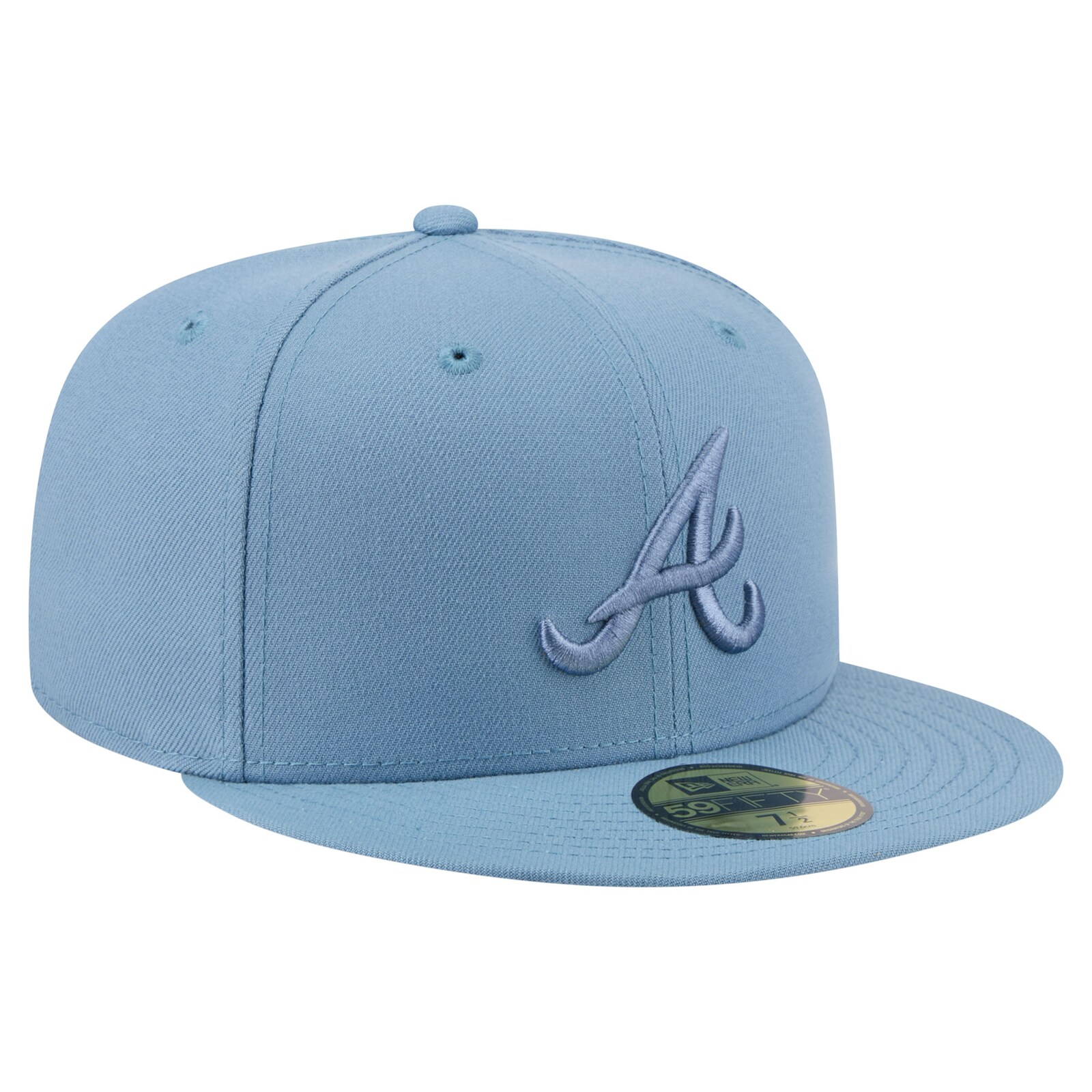 남성용 Atlanta Braves New Era 블루 컬러 팩 59FIFTY 피티드 모자 상세 이미지 4