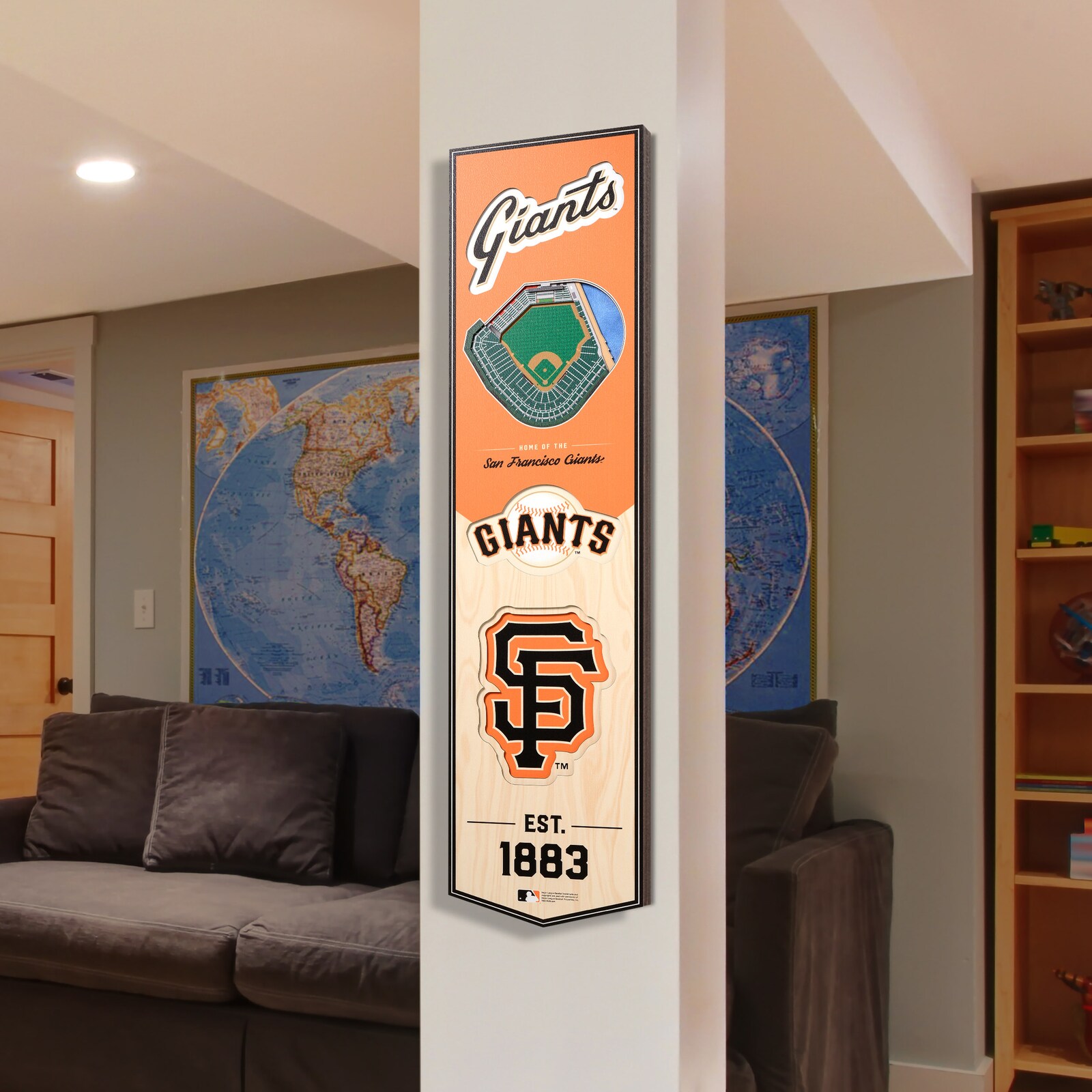 샌프란시스코 자이언츠 8'' x 32'' 3D StadiumView 배너 상세 이미지 4