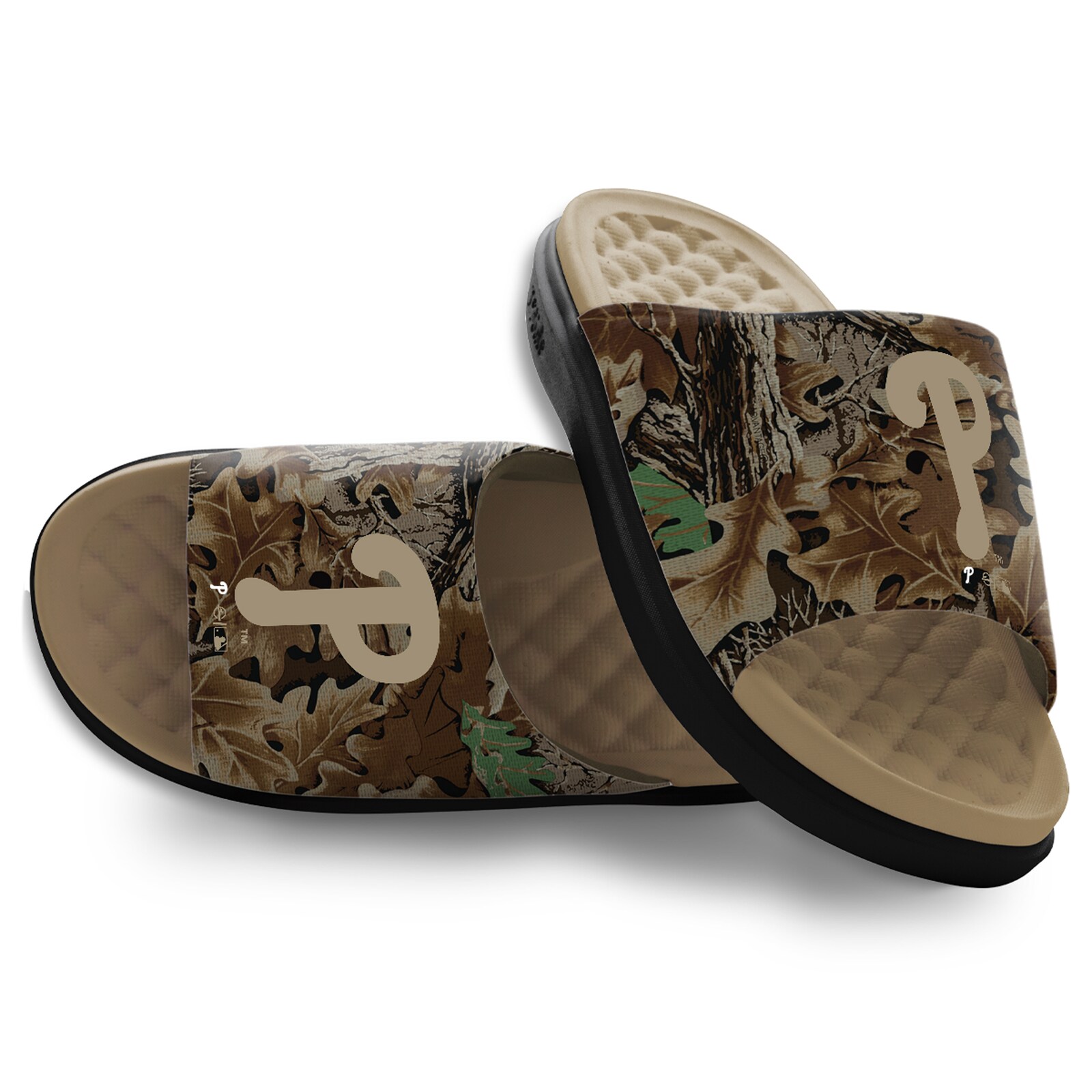 남녀공용 Philadelphia Phillies ISlide RealTree Advantage 카모 모티브 슬라이드 샌들