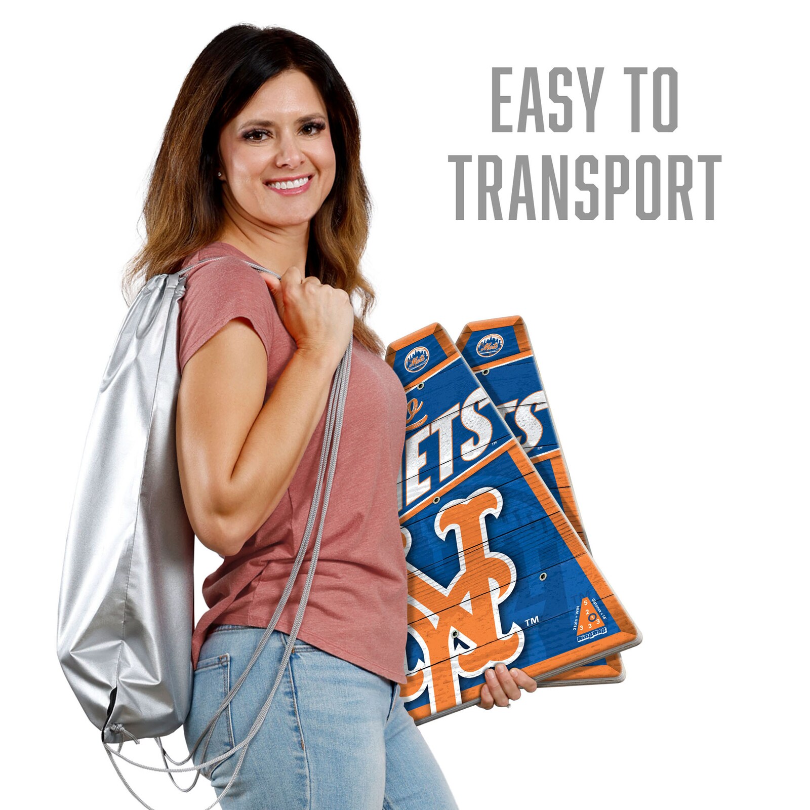 New York Mets IDNA 20" x 23" 링 백 게임 상세 이미지 6