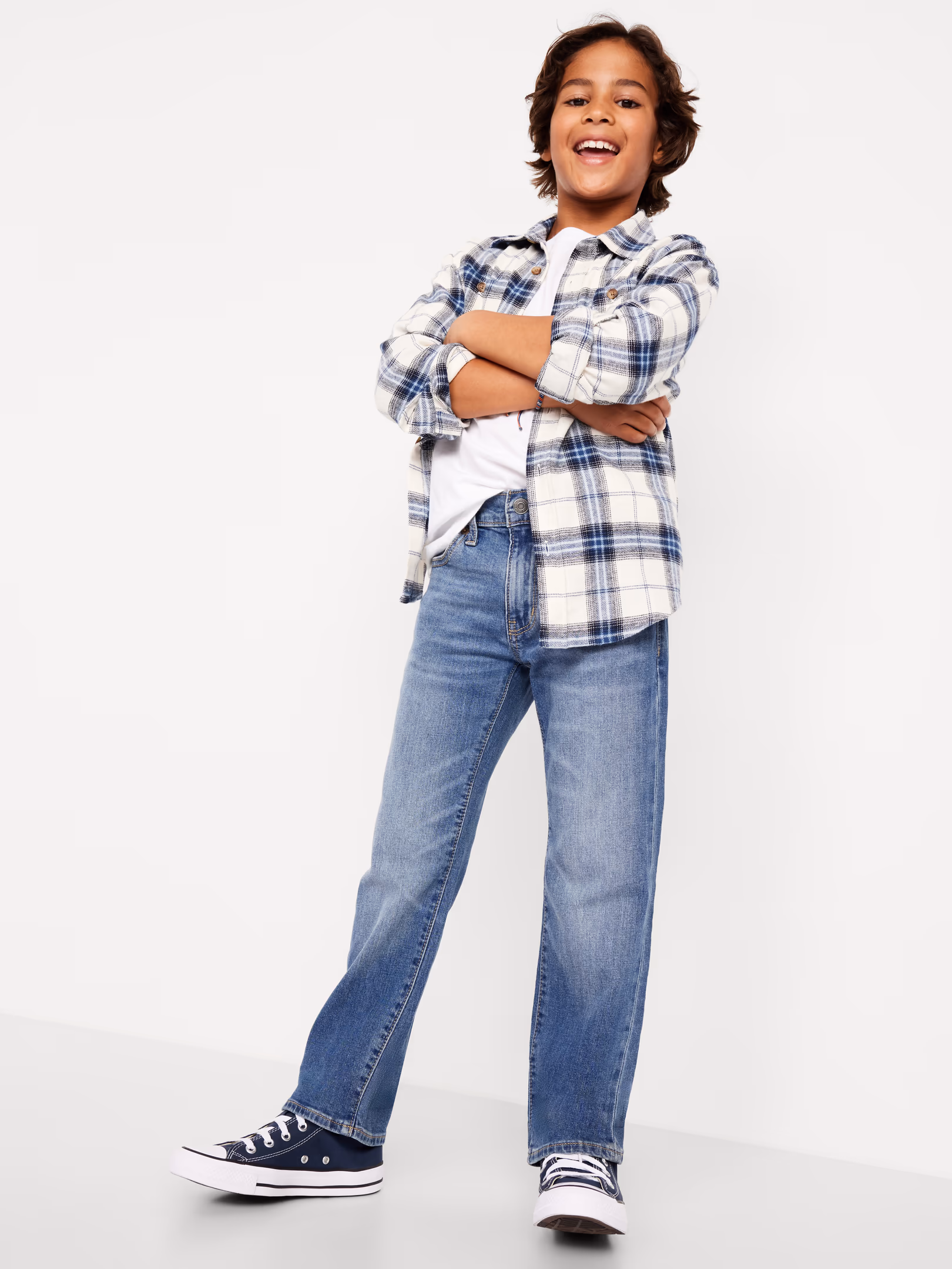Straight-Leg Built-In Flex Jeans for Boys 상세 이미지 3