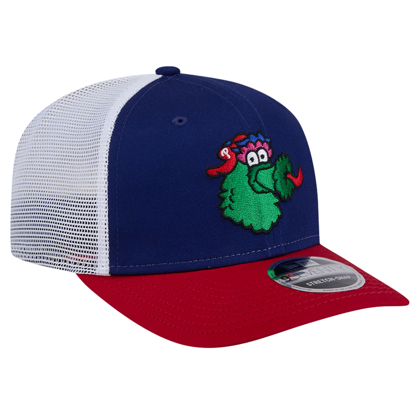 남성용 Philadelphia Phillies New Era 로열 Phanatic 9SEVENTY 트러커 스냅백 모자 상세 이미지 4